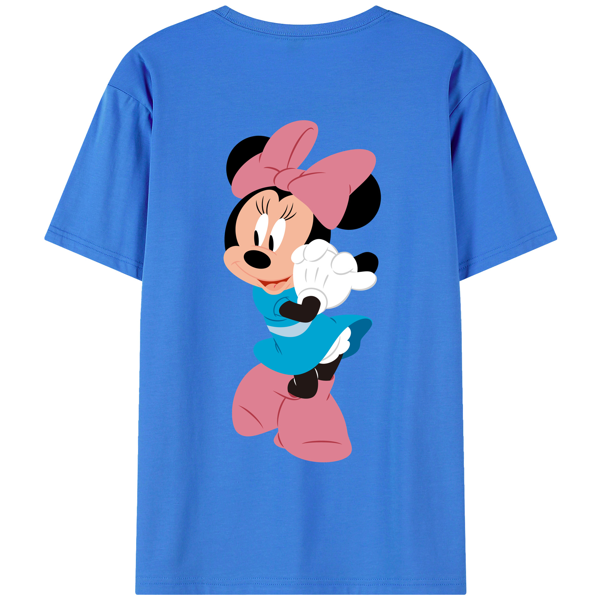 ミッキーマウス Mickey Mouse 綿100％ メンズ半袖Tシャツ（バックプリント） 通気性