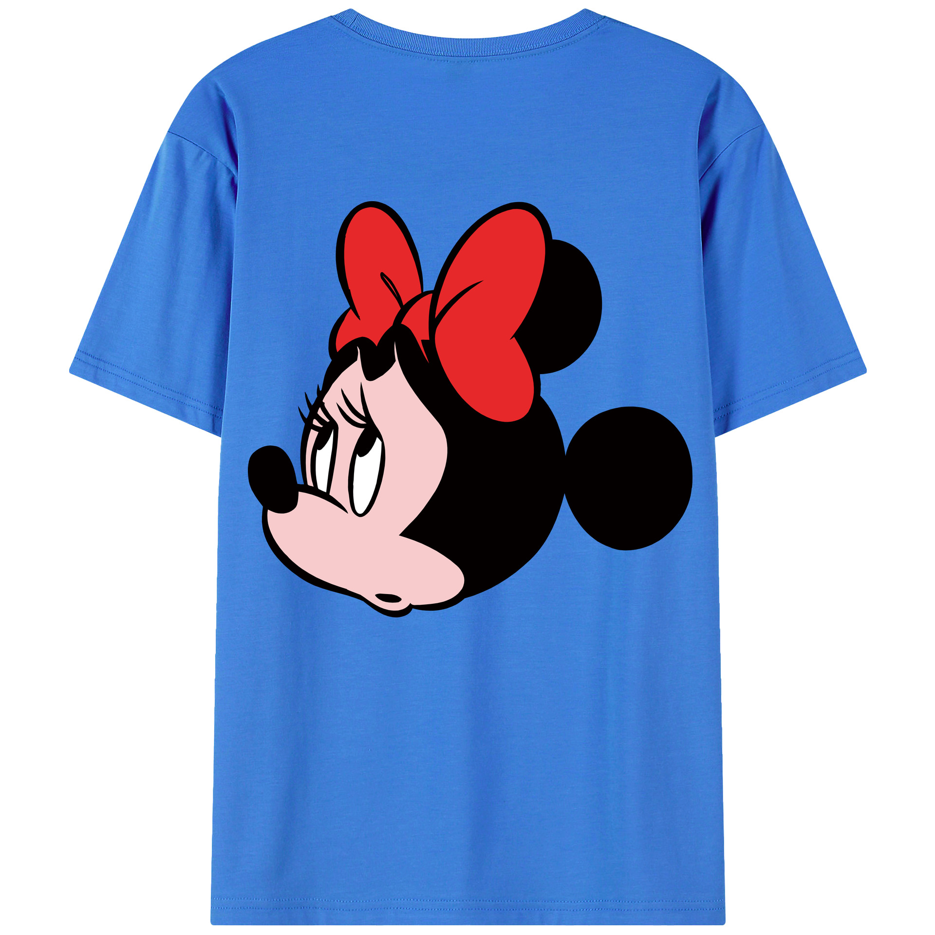 ミッキーマウス Mickey Mouse 綿100％ メンズ半袖Tシャツ（バックプリント） 通気性