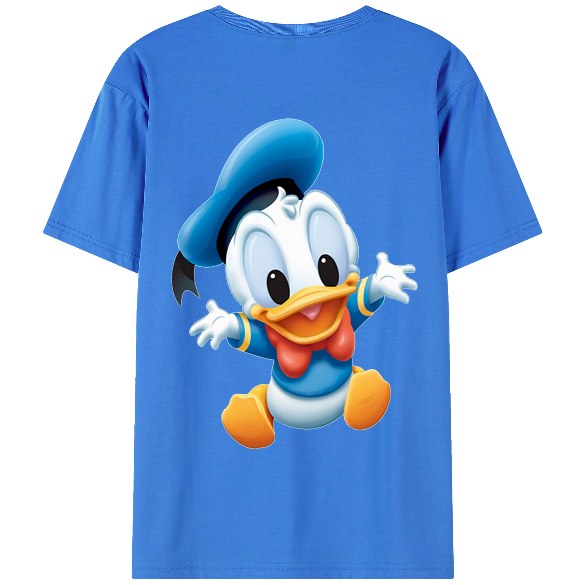 ミッキーマウス Mickey Mouse 綿100％ メンズ半袖Tシャツ（バックプリント） 通気性