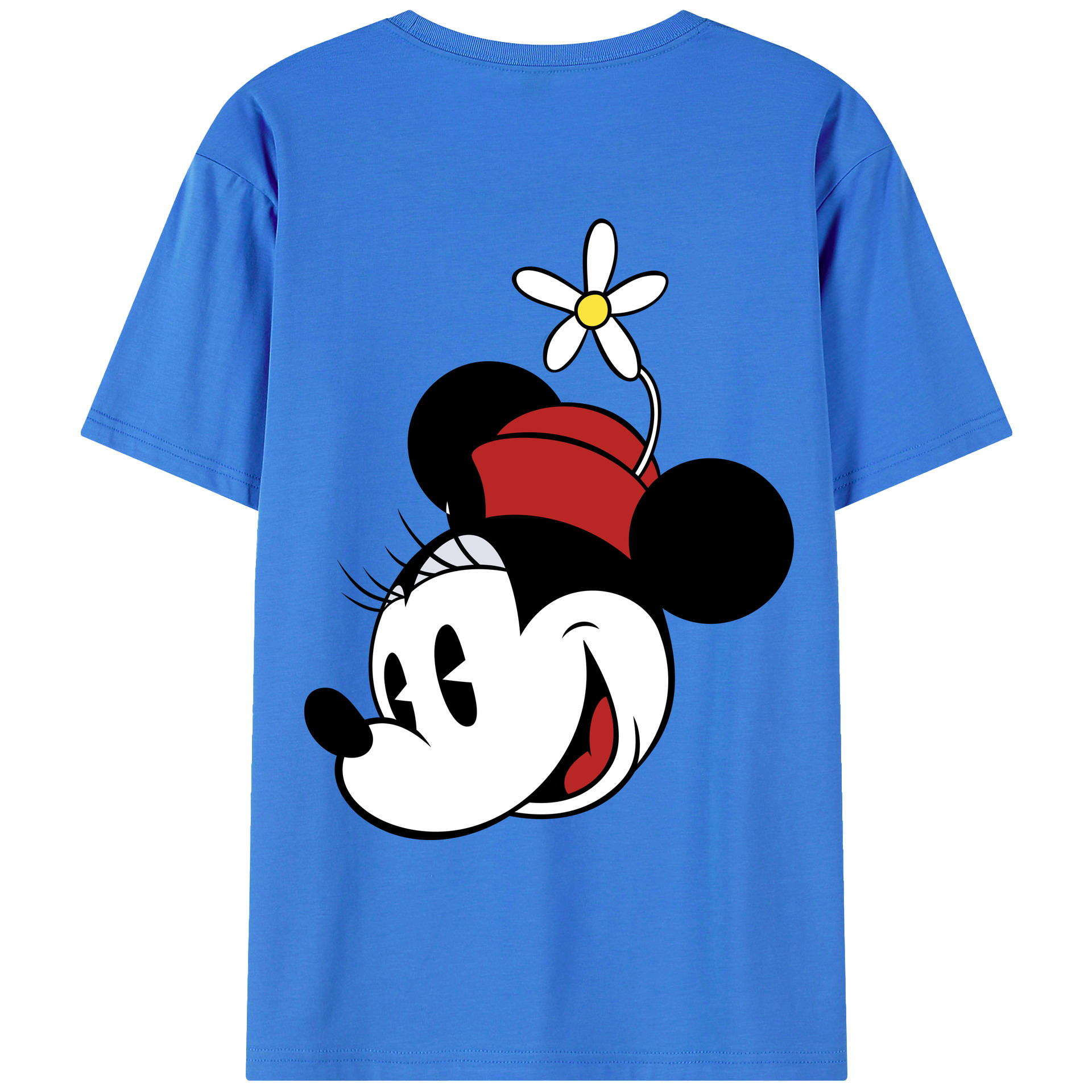 ミッキーマウス Mickey Mouse 綿100％ メンズ半袖Tシャツ（バックプリント） 通気性