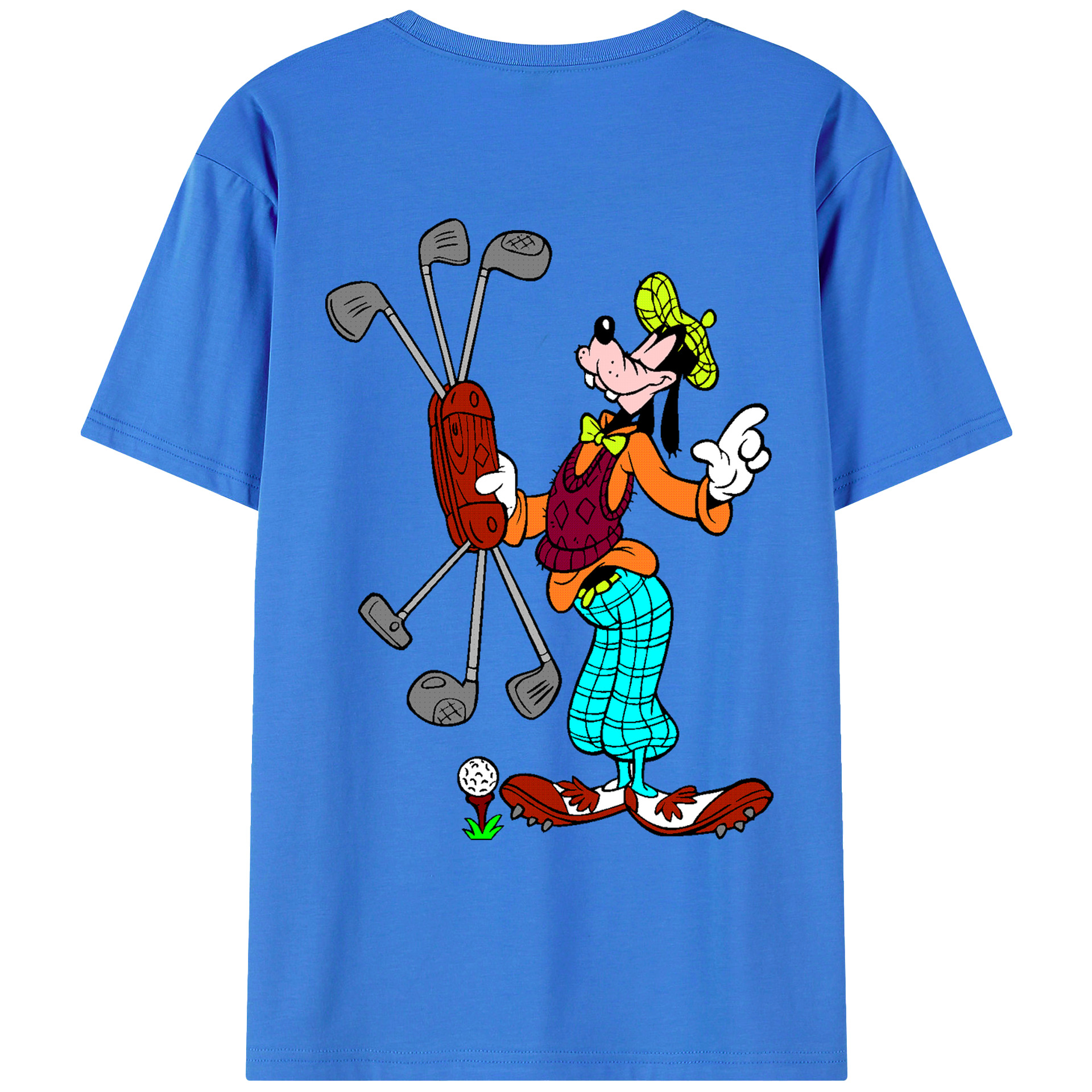 ミッキーマウス Mickey Mouse 綿100％ メンズ半袖Tシャツ（バックプリント） 通気性