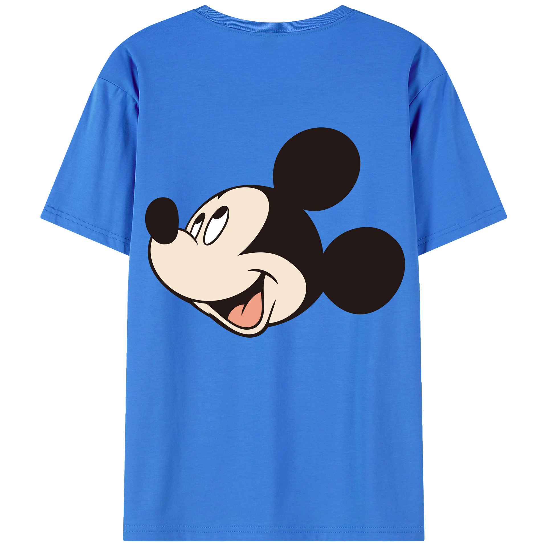 ミッキーマウス Mickey Mouse 綿100％ メンズ半袖Tシャツ（バックプリント） 通気性