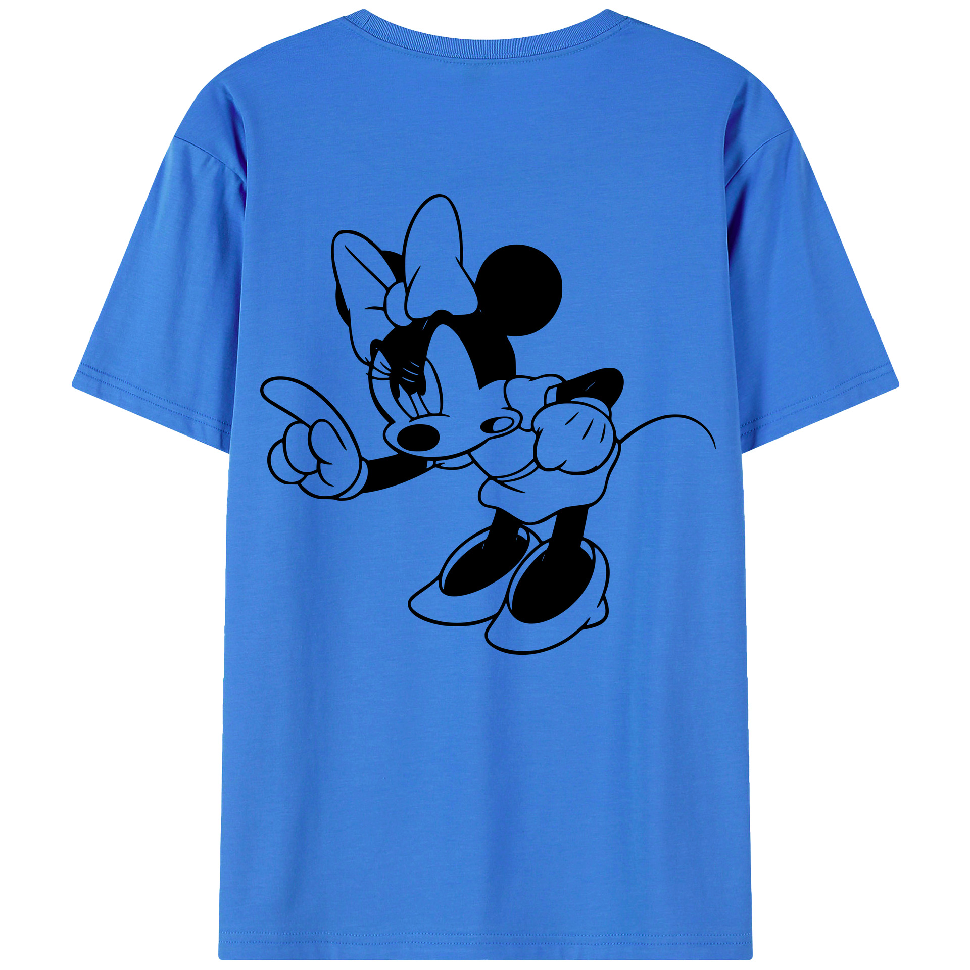 ミッキーマウス Mickey Mouse 綿100％ メンズ半袖Tシャツ（バックプリント） 通気性