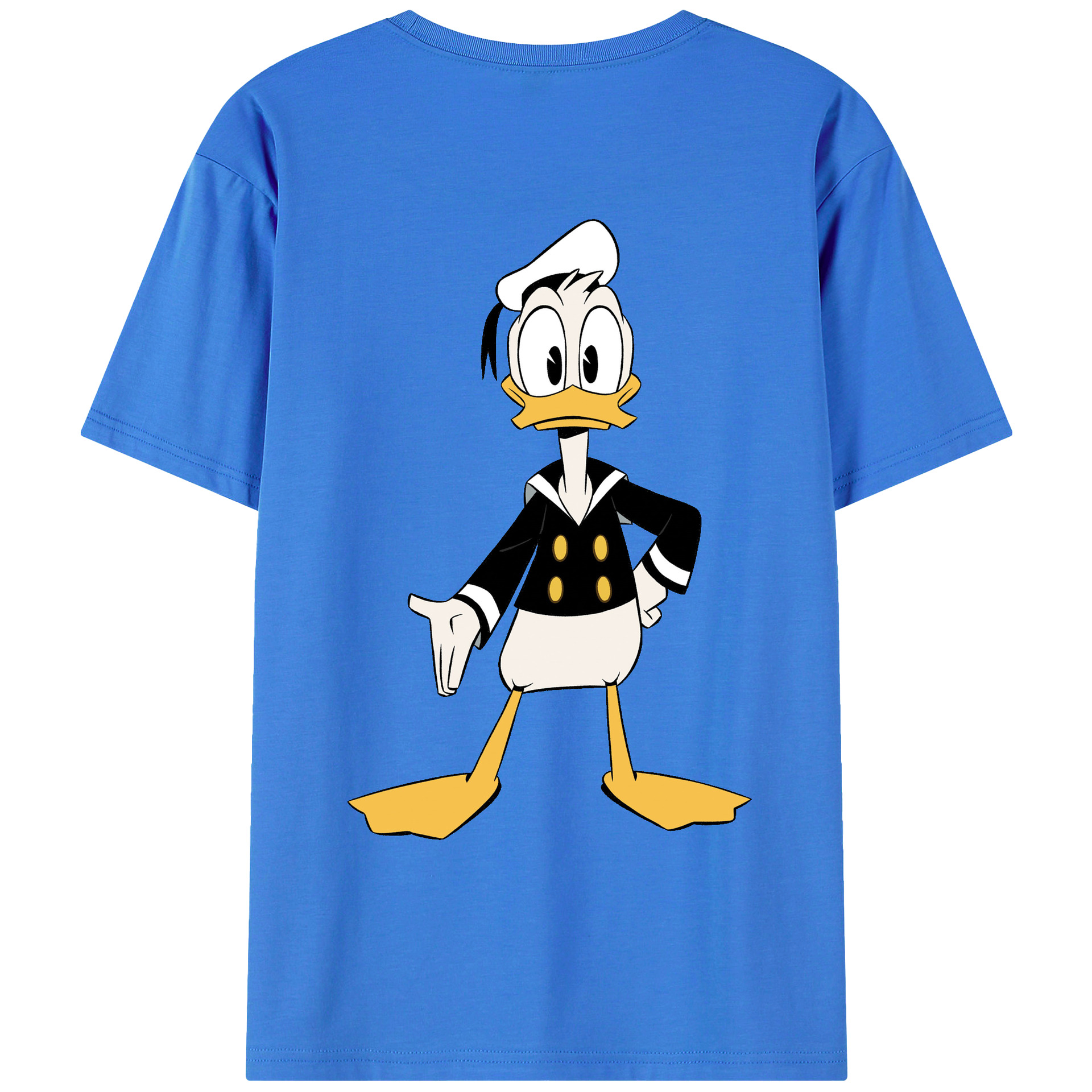 ミッキーマウス Mickey Mouse 綿100％ メンズ半袖Tシャツ（バックプリント） 通気性