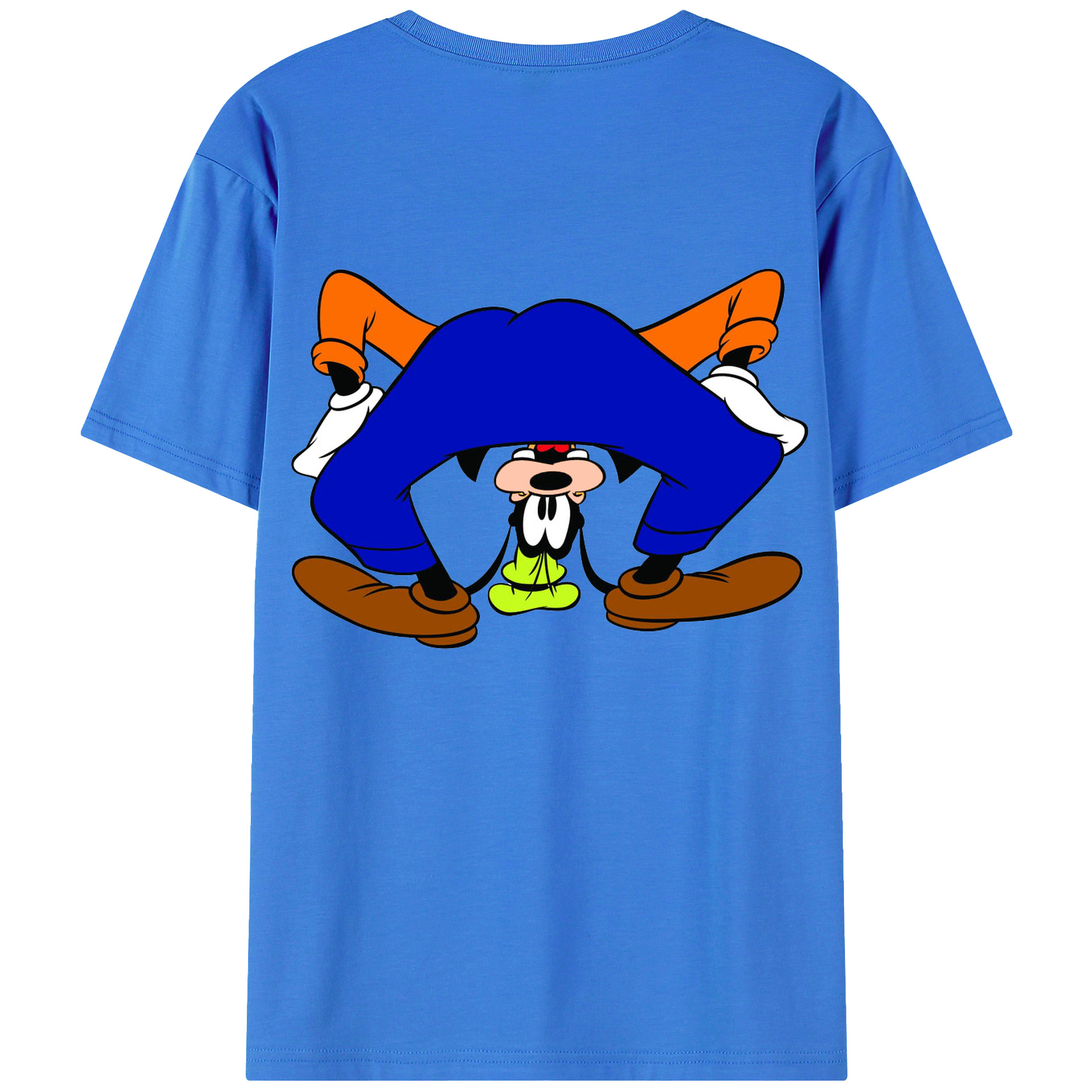 ミッキーマウス Mickey Mouse 綿100％ メンズ半袖Tシャツ（バックプリント） 通気性