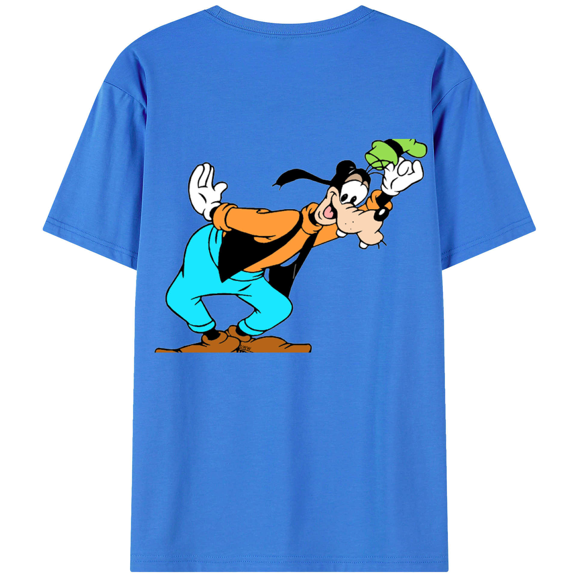 （画像用） ミッキーマウス Mickey Mouse 綿100％ メンズ半袖Tシャツ（バックプリント） 通気性