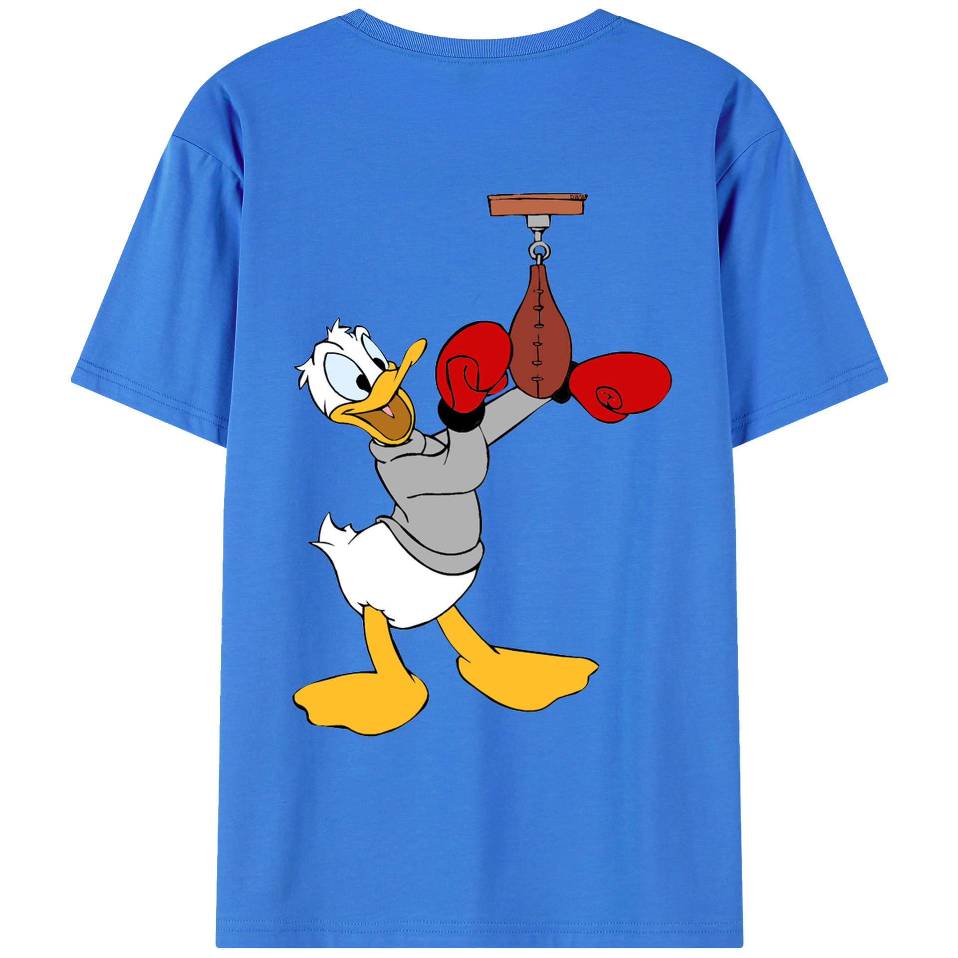 ミッキーマウス Mickey Mouse 綿100％ メンズ半袖Tシャツ（バックプリント） 通気性