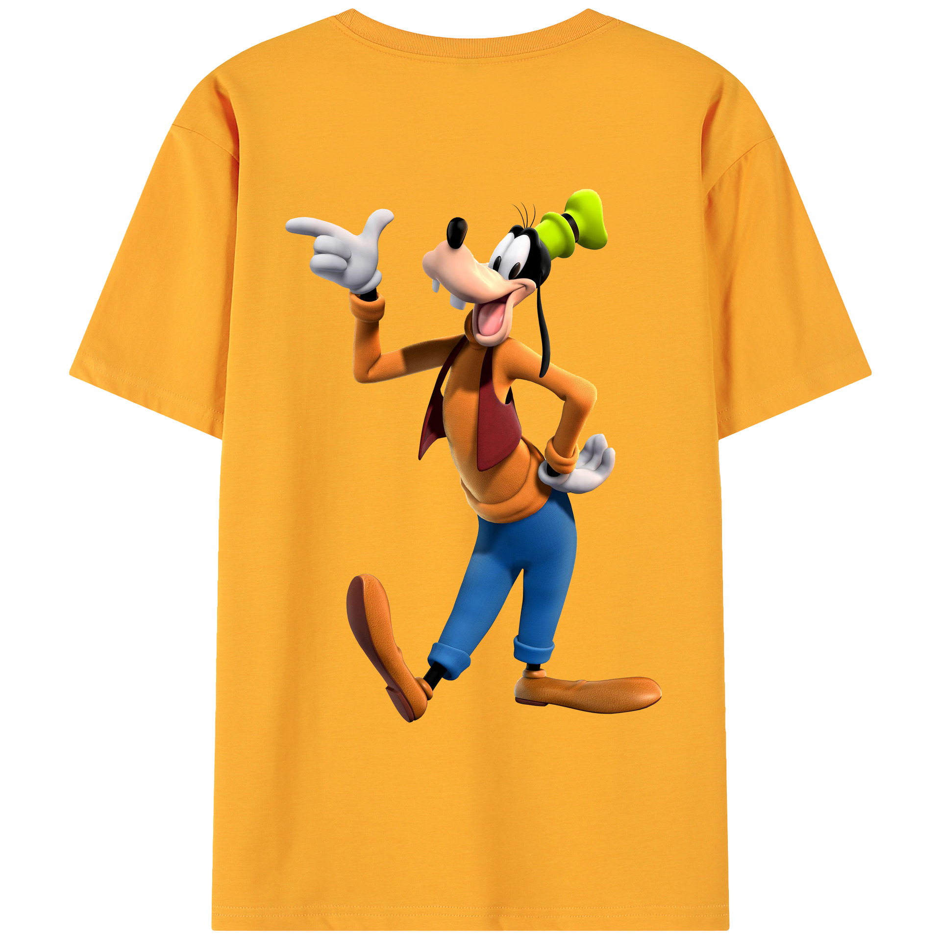 （画像用） ミッキーマウス Mickey Mouse 綿100％ メンズ半袖Tシャツ（バックプリント） 通気性