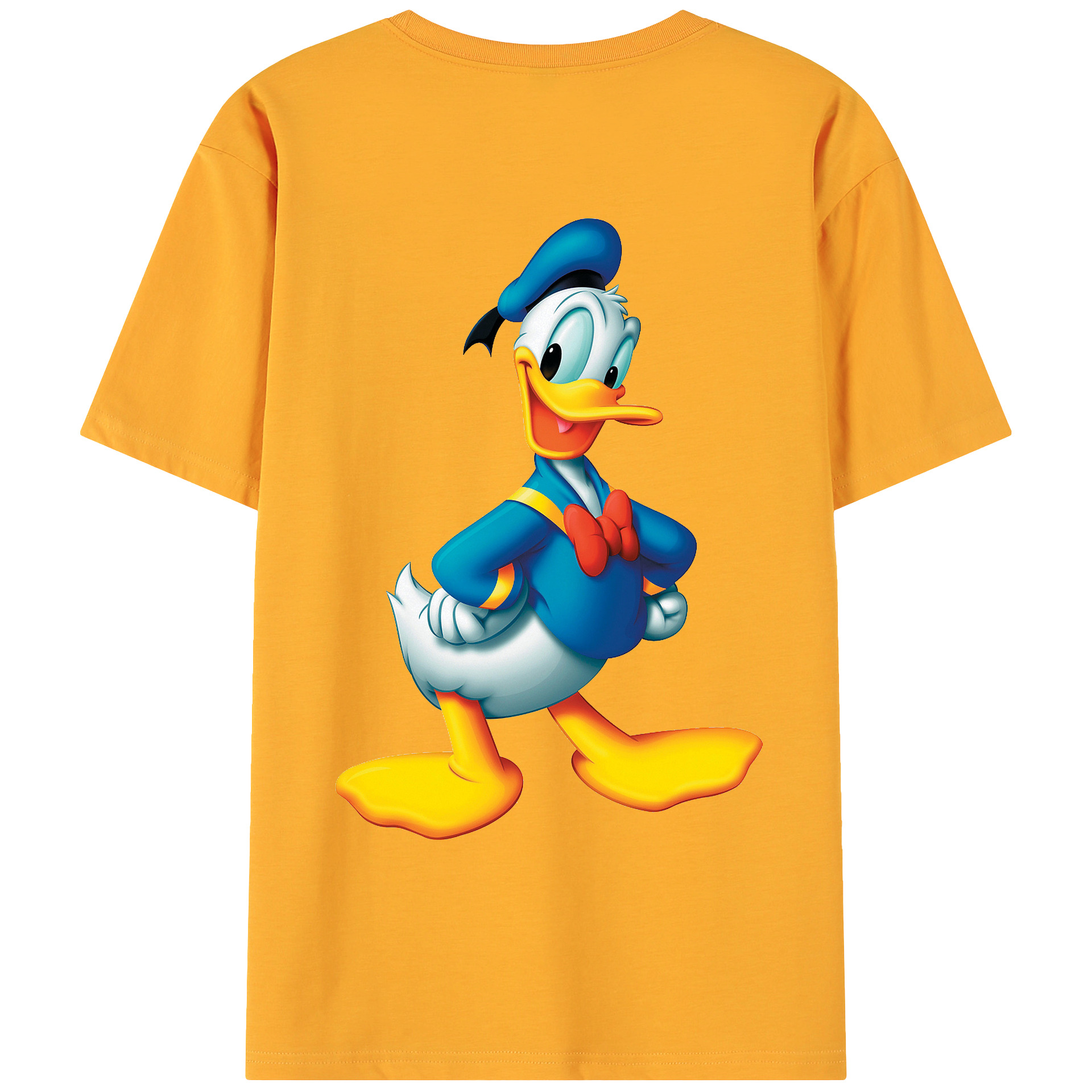 （画像用） ミッキーマウス Mickey Mouse 綿100％ メンズ半袖Tシャツ（バックプリント） 通気性
