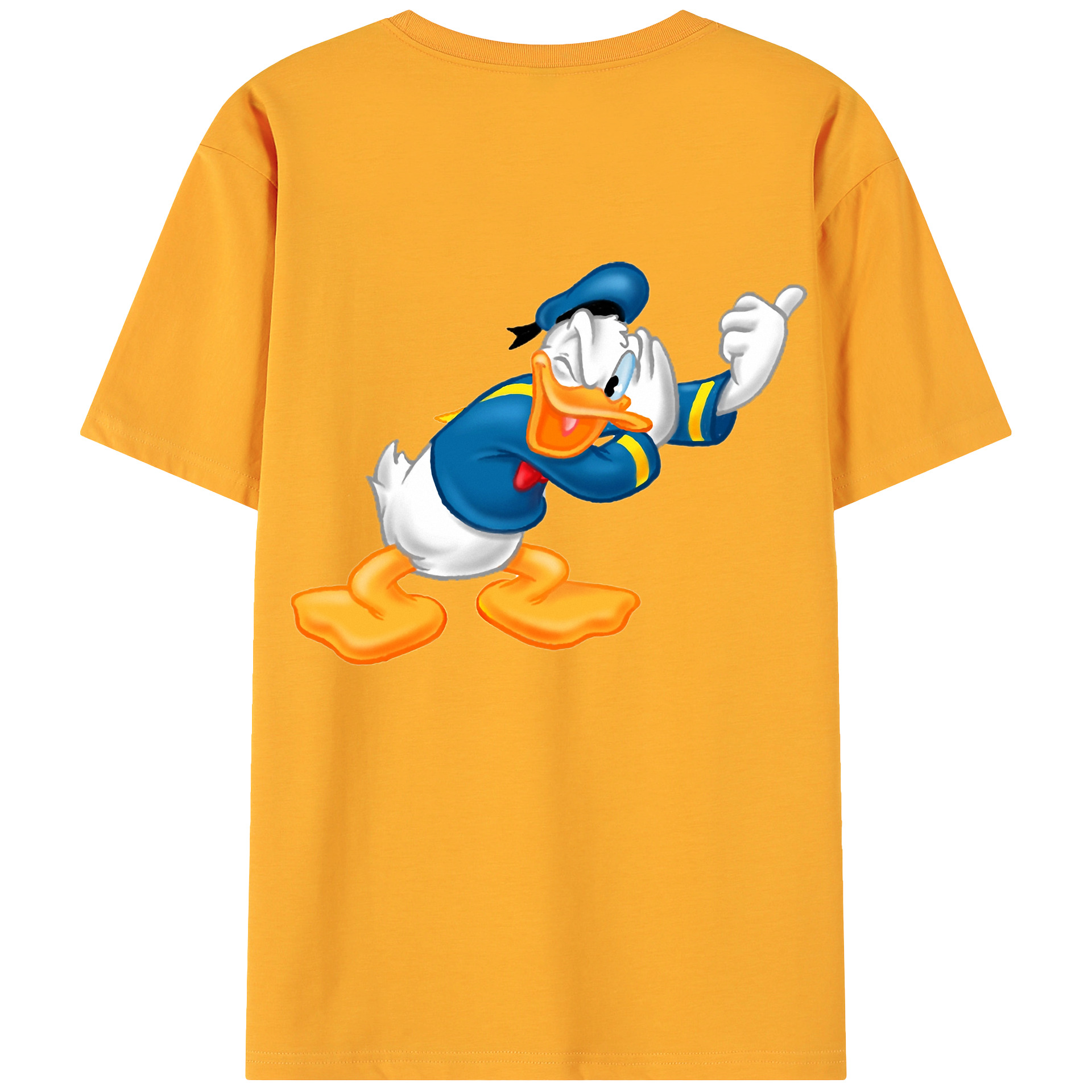 （画像用） ミッキーマウス Mickey Mouse 綿100％ メンズ半袖Tシャツ（バックプリント） 通気性