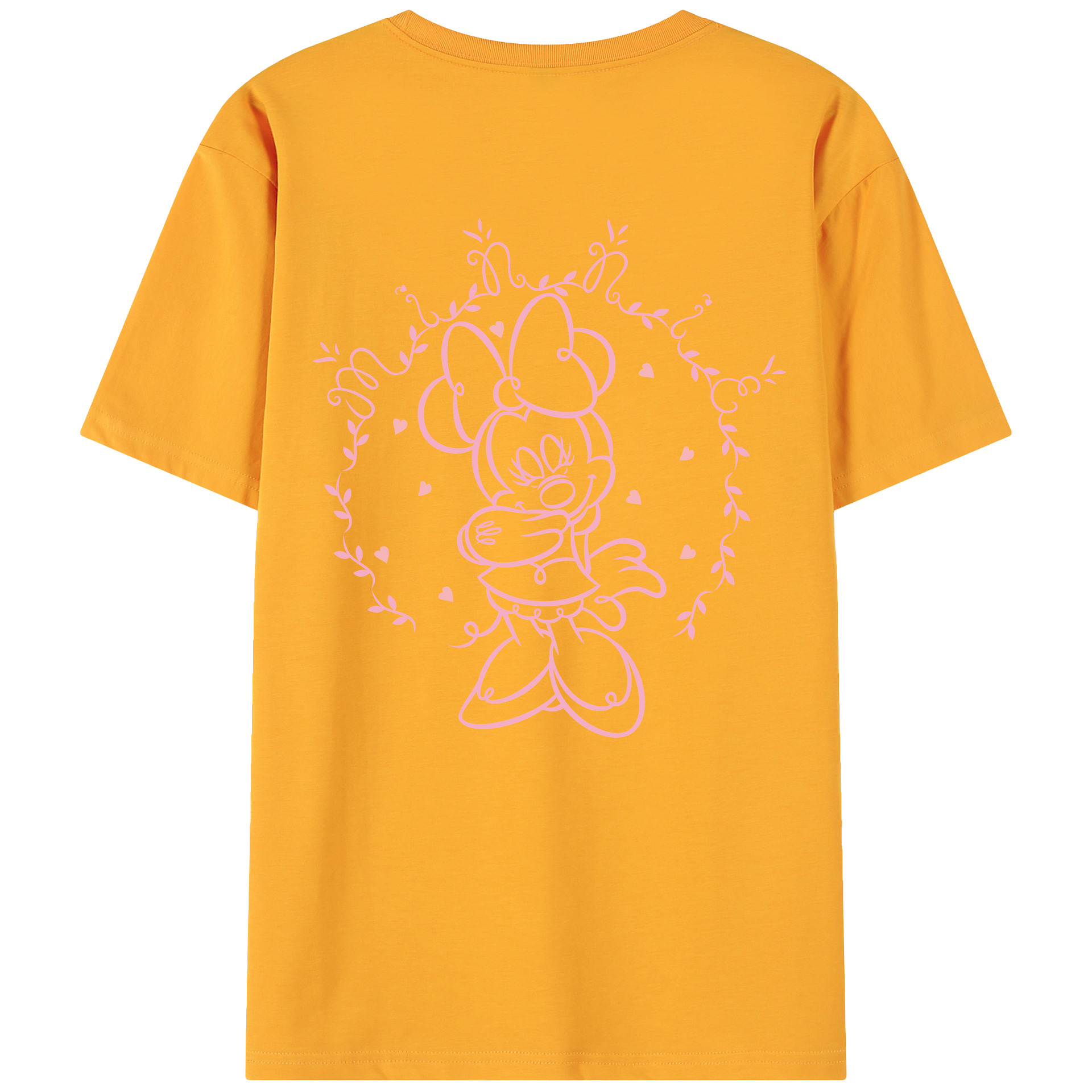 ミッキーマウス Mickey Mouse 綿100％ メンズ半袖Tシャツ（バックプリント） 通気性