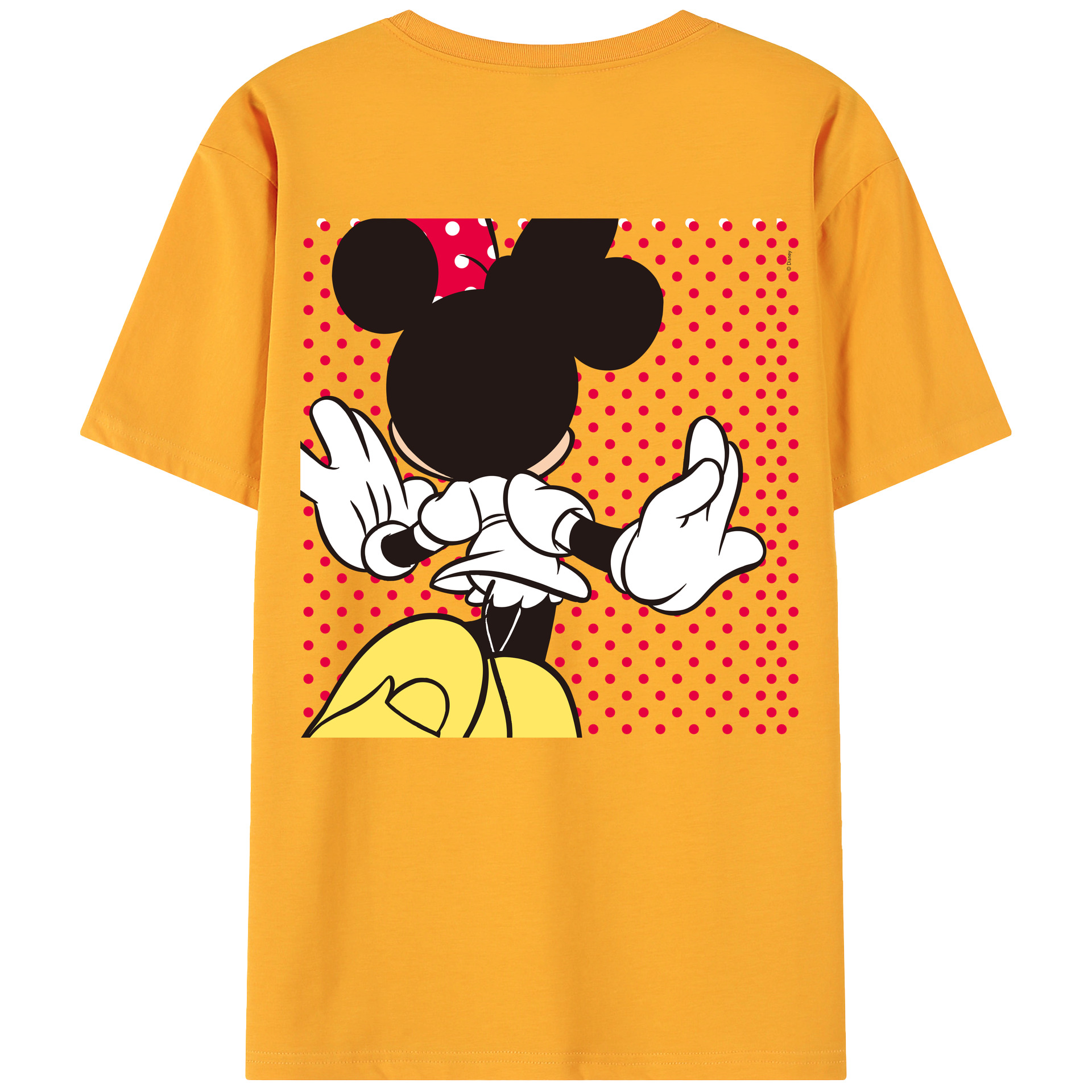 ミッキーマウス Mickey Mouse 綿100％ メンズ半袖Tシャツ（バックプリント） 通気性