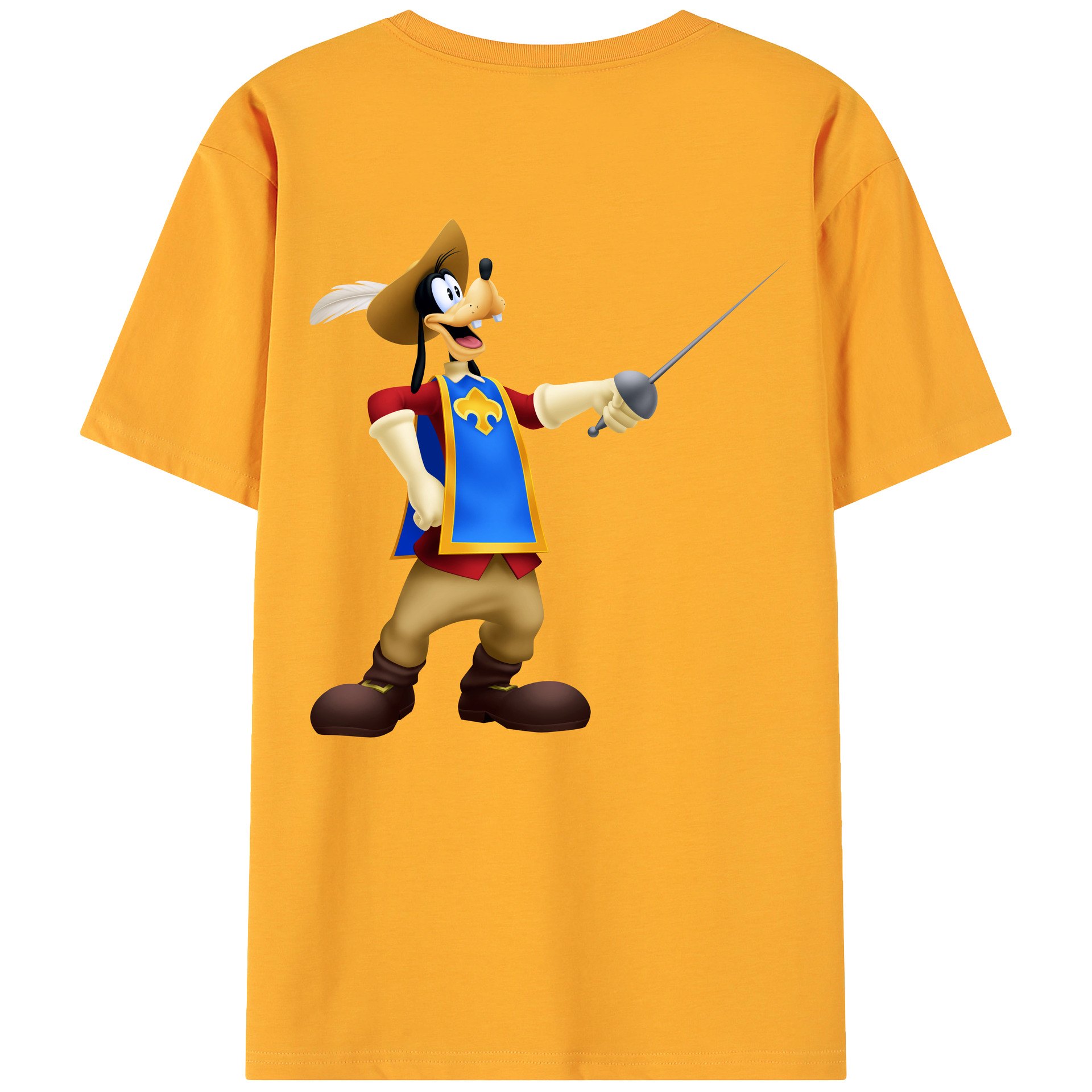 ミッキーマウス Mickey Mouse 綿100％ メンズ半袖Tシャツ（バックプリント） 通気性