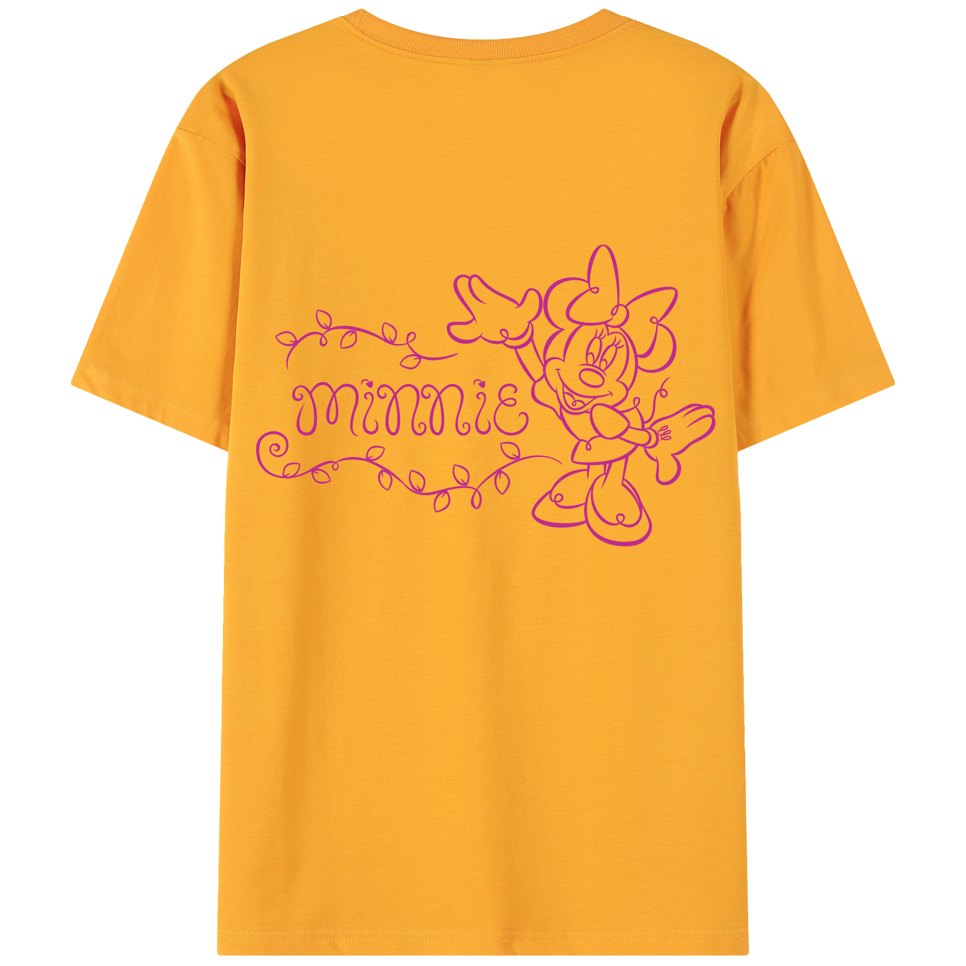ミッキーマウス Mickey Mouse 綿100％ メンズ半袖Tシャツ（バックプリント） 通気性