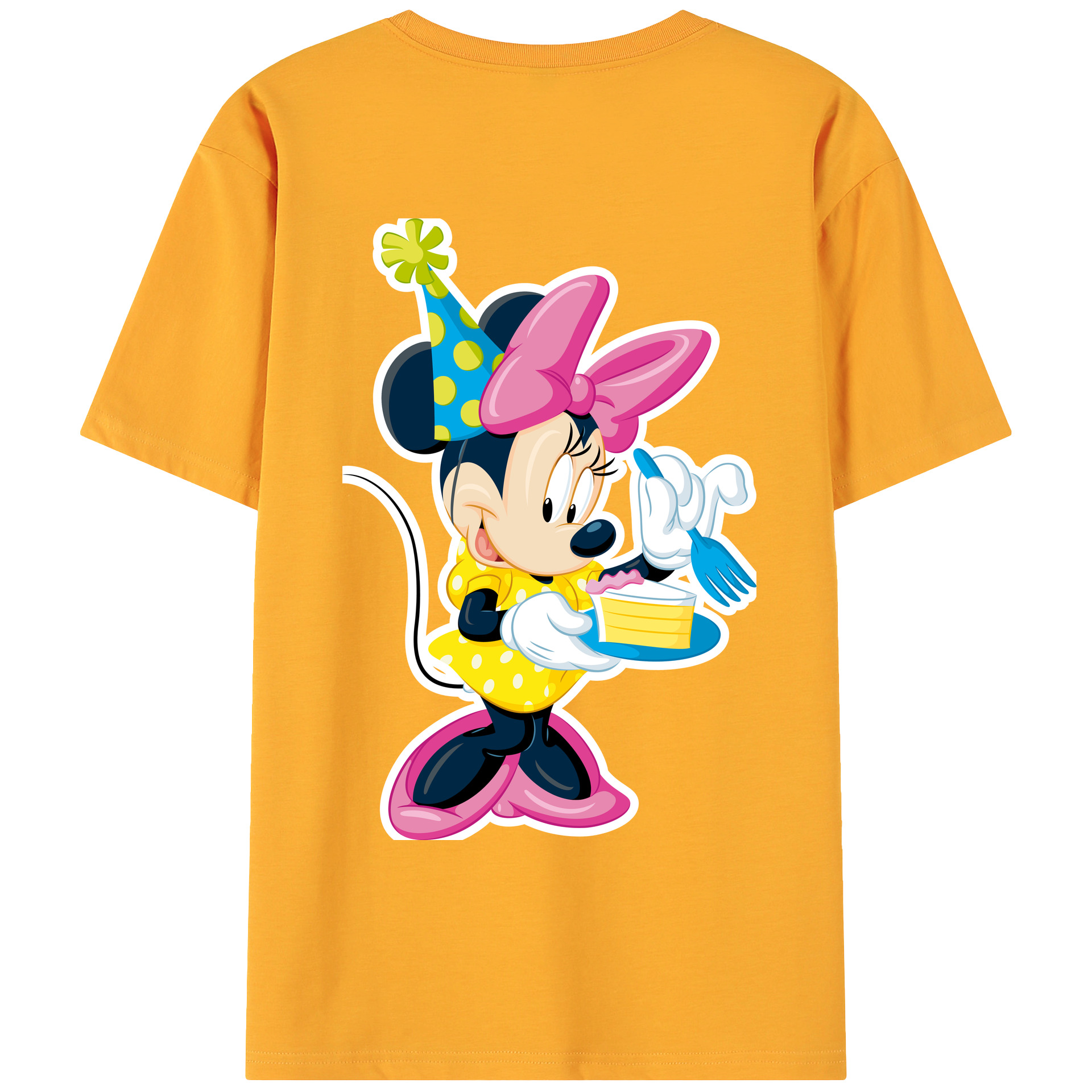 ミッキーマウス Mickey Mouse 綿100％ メンズ半袖Tシャツ（バックプリント） 通気性