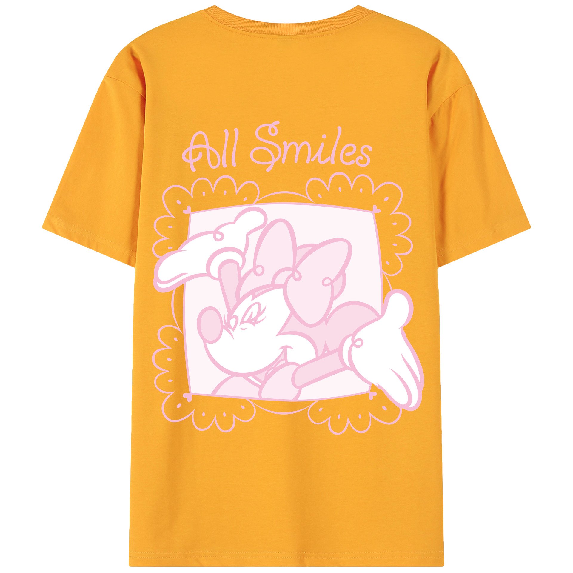 ミッキーマウス Mickey Mouse 綿100％ メンズ半袖Tシャツ（バックプリント） 通気性