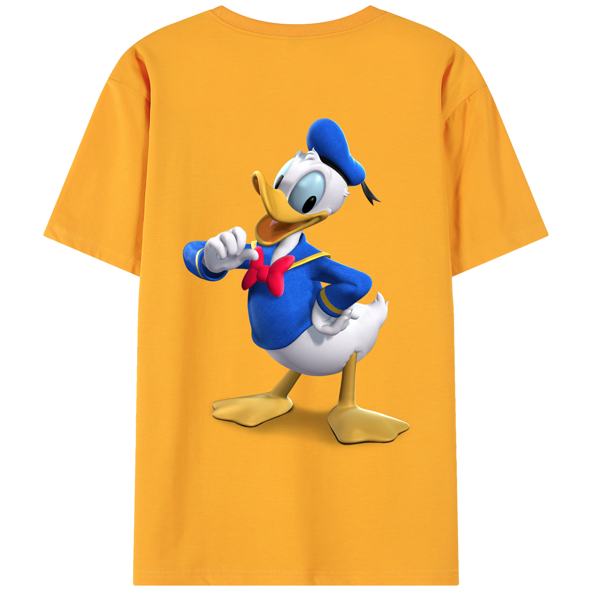 ミッキーマウス Mickey Mouse 綿100％ メンズ半袖Tシャツ（バックプリント） 通気性