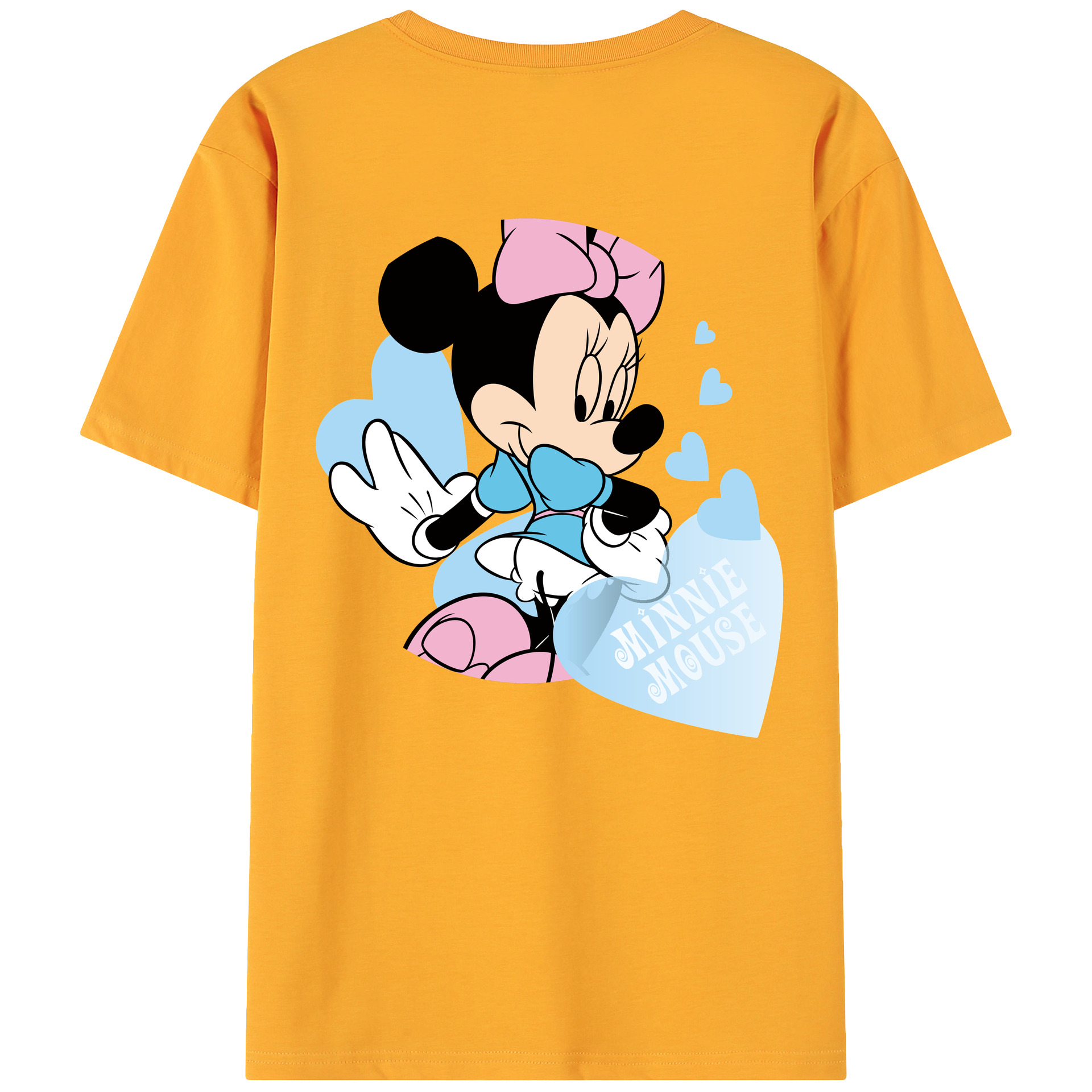 ミッキーマウス Mickey Mouse 綿100％ メンズ半袖Tシャツ（バックプリント） 通気性