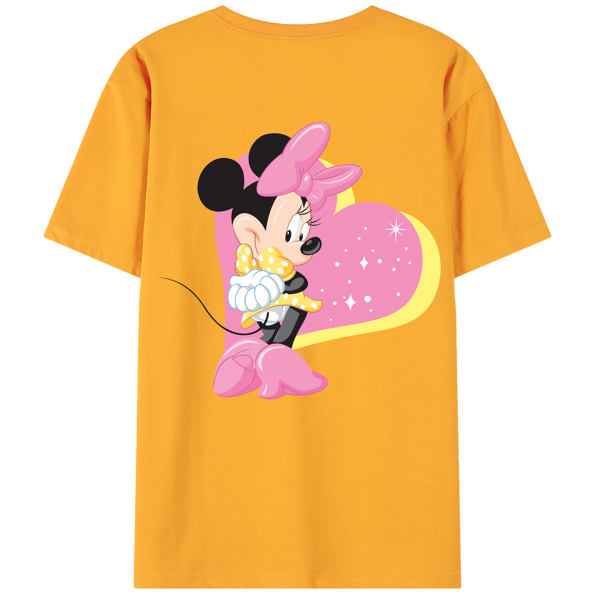 ミッキーマウス Mickey Mouse 綿100％ メンズ半袖Tシャツ（バックプリント） 通気性