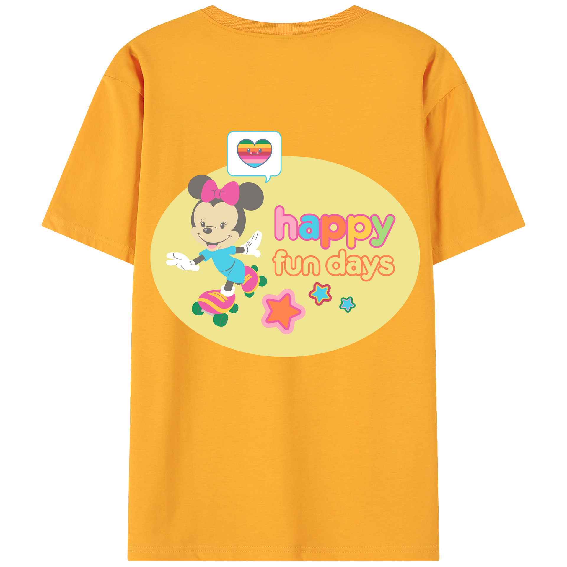 （画像用） ミッキーマウス Mickey Mouse 綿100％ メンズ半袖Tシャツ（バックプリント） 通気性