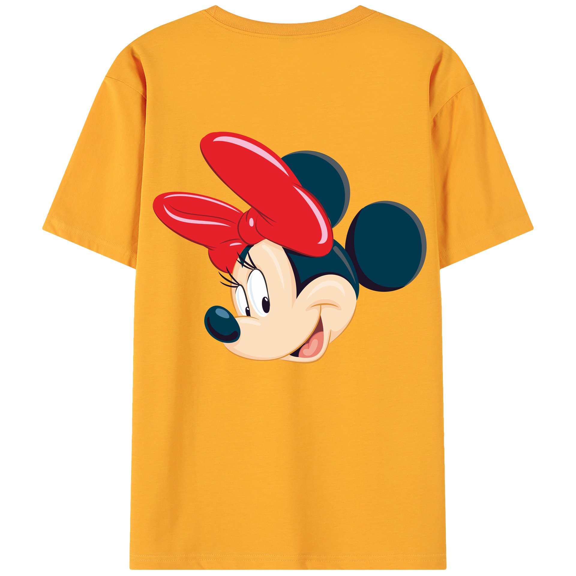 ミッキーマウス Mickey Mouse 綿100％ メンズ半袖Tシャツ（バックプリント） 通気性