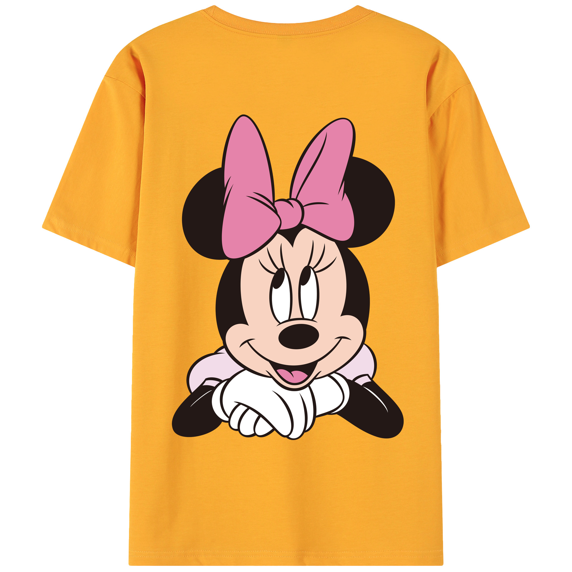 ミッキーマウス Mickey Mouse 綿100％ メンズ半袖Tシャツ（バックプリント） 通気性