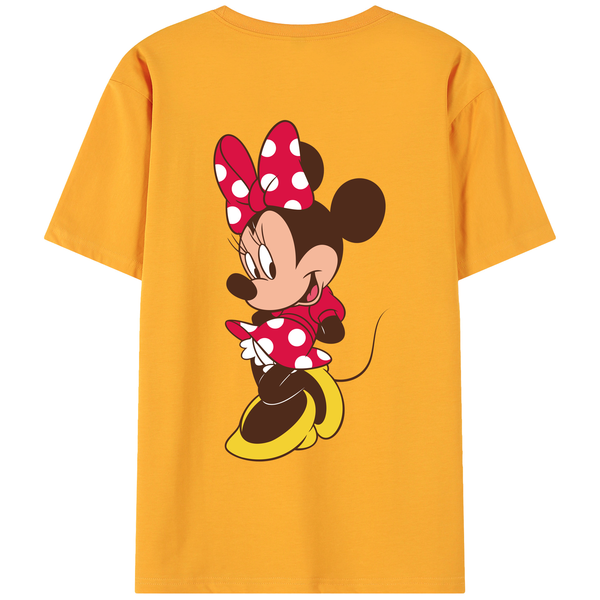 ミッキーマウス Mickey Mouse 綿100％ メンズ半袖Tシャツ（バックプリント） 通気性