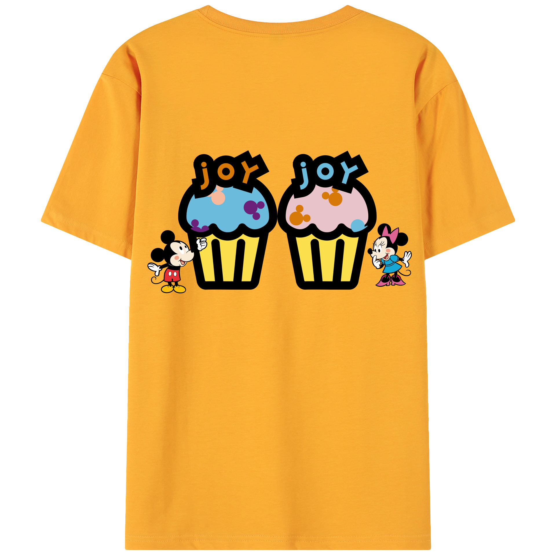 ミッキーマウス Mickey Mouse 綿100％ メンズ半袖Tシャツ（バックプリント） 通気性