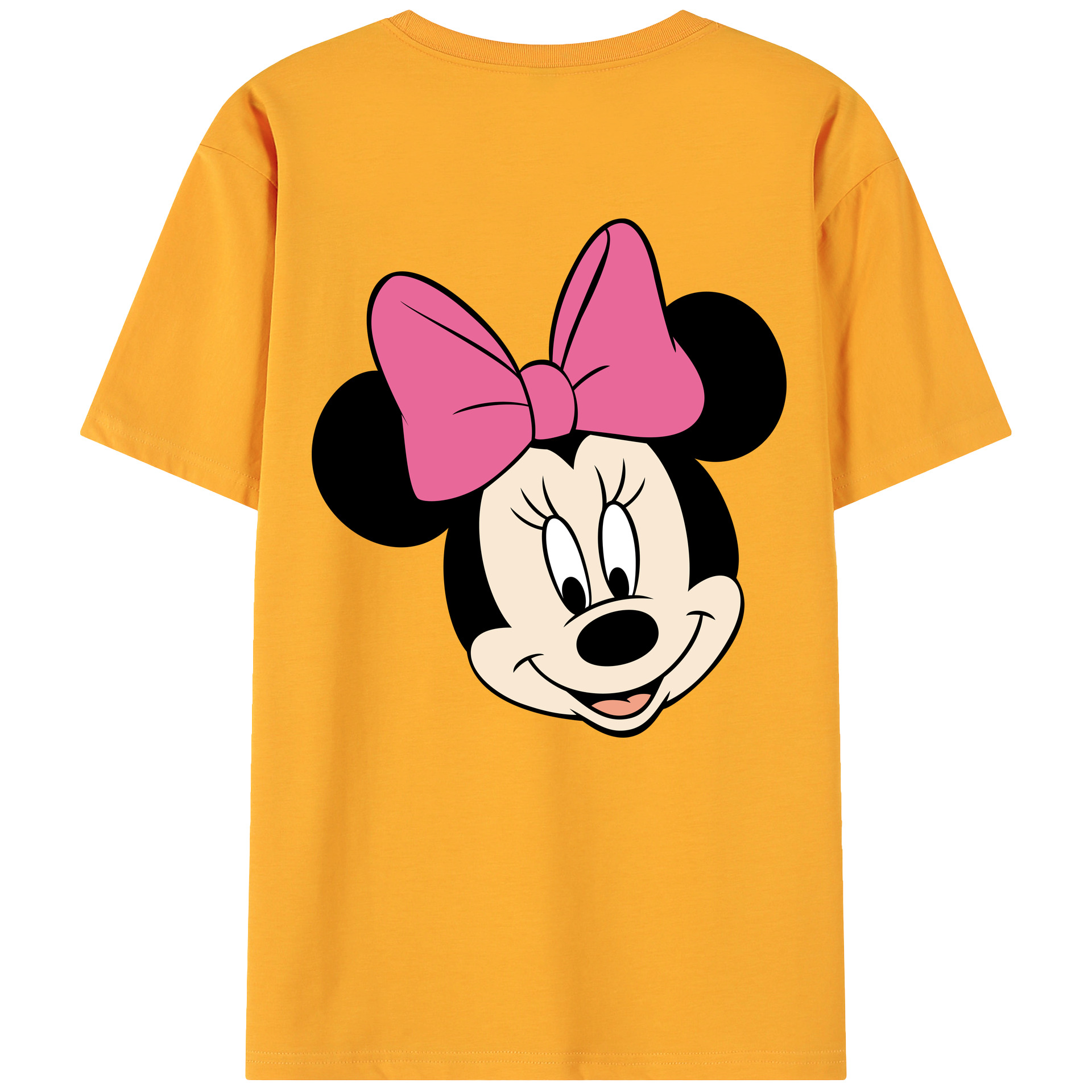 ミッキーマウス Mickey Mouse 綿100％ メンズ半袖Tシャツ（バックプリント） 通気性