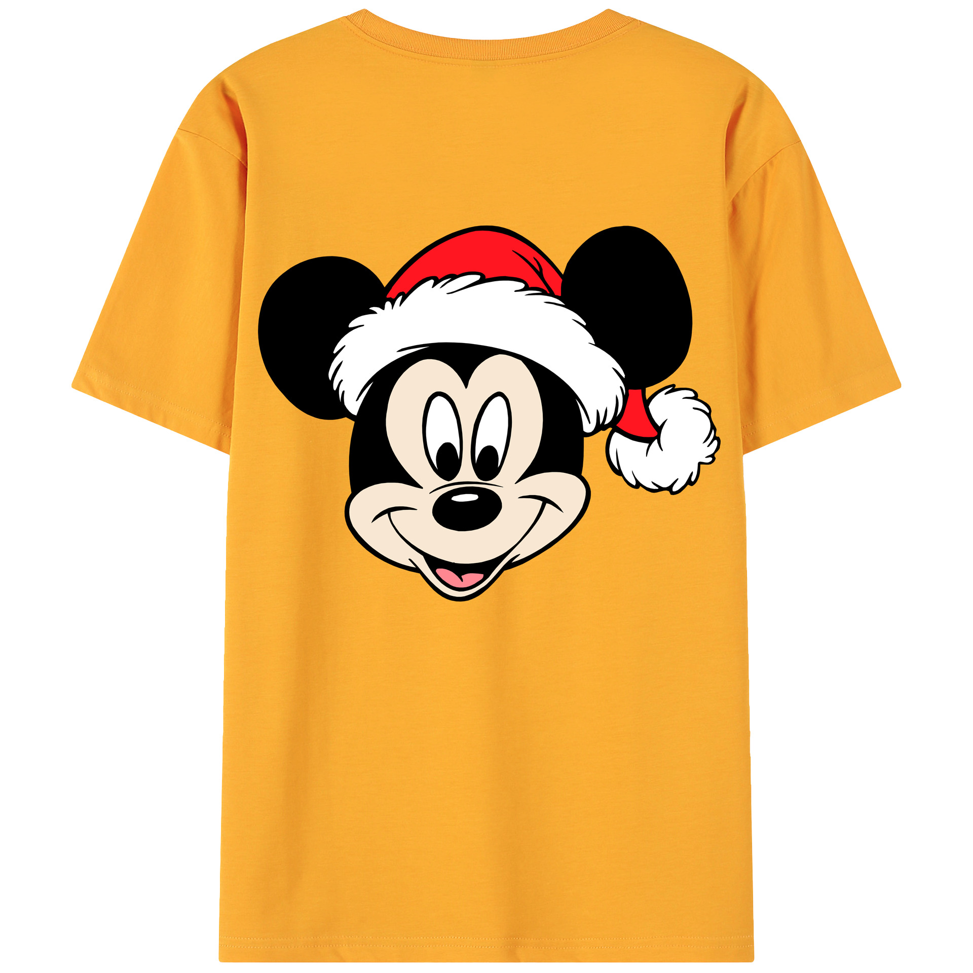 ミッキーマウス Mickey Mouse 綿100％ メンズ半袖Tシャツ（バックプリント） 通気性