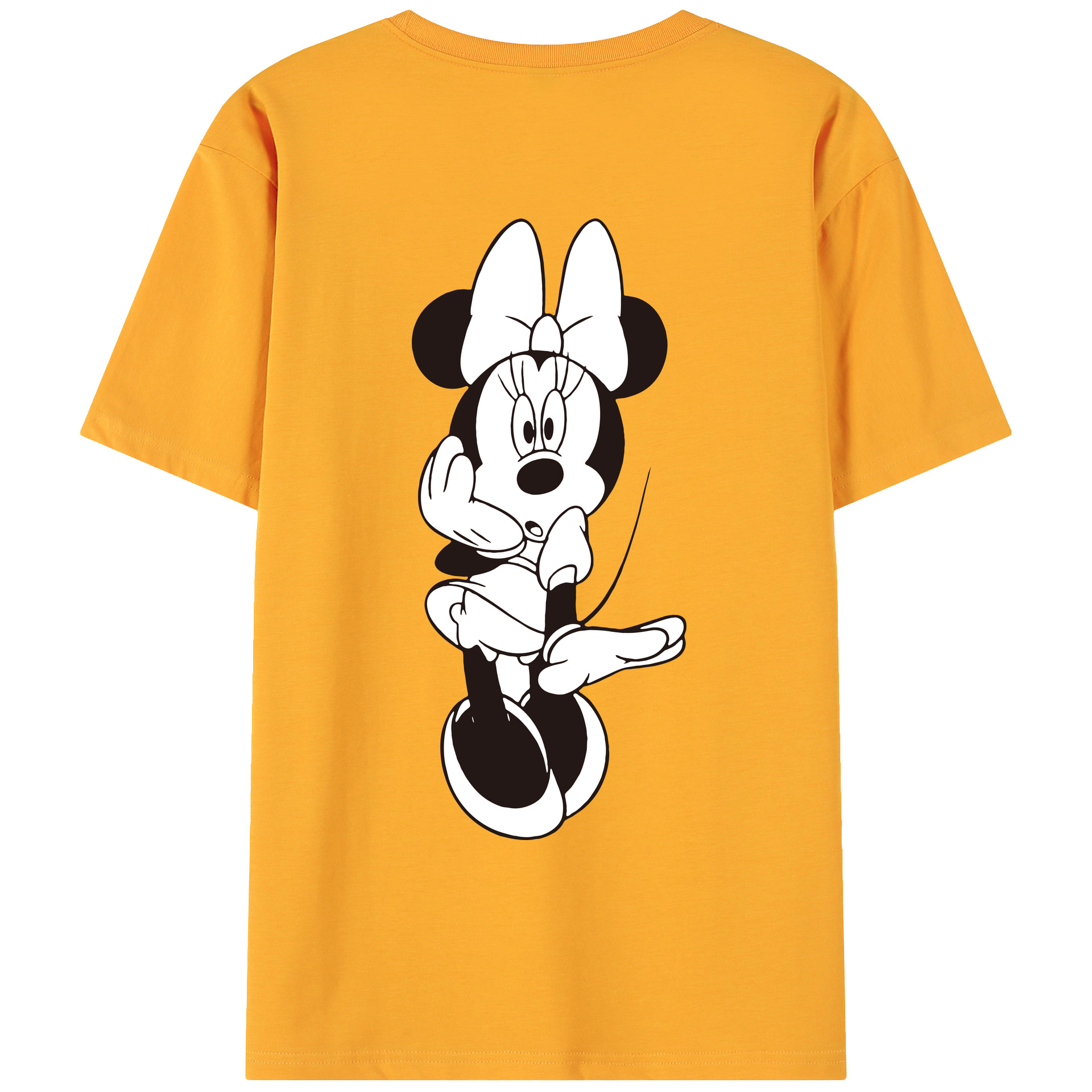 ミッキーマウス Mickey Mouse 綿100％ メンズ半袖Tシャツ（バックプリント） 通気性