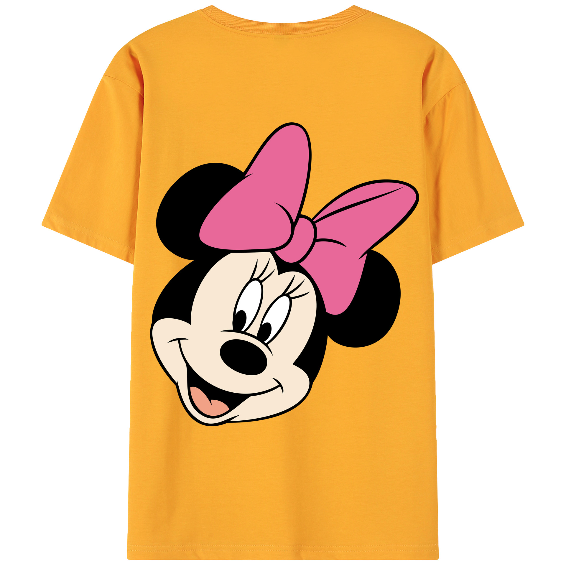 ミッキーマウス Mickey Mouse 綿100％ メンズ半袖Tシャツ（バックプリント） 通気性