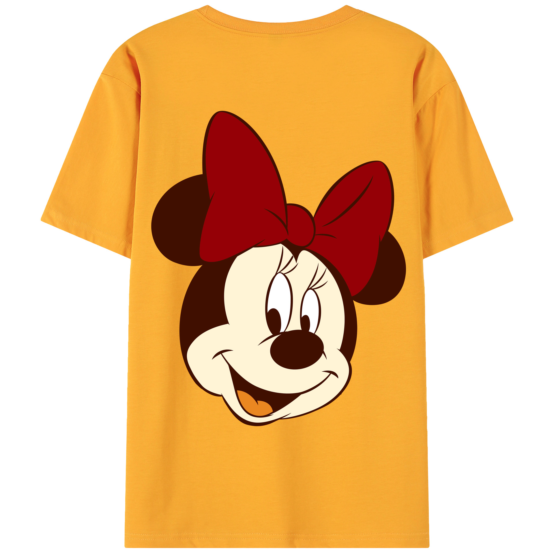 ミッキーマウス Mickey Mouse 綿100％ メンズ半袖Tシャツ（バックプリント） 通気性