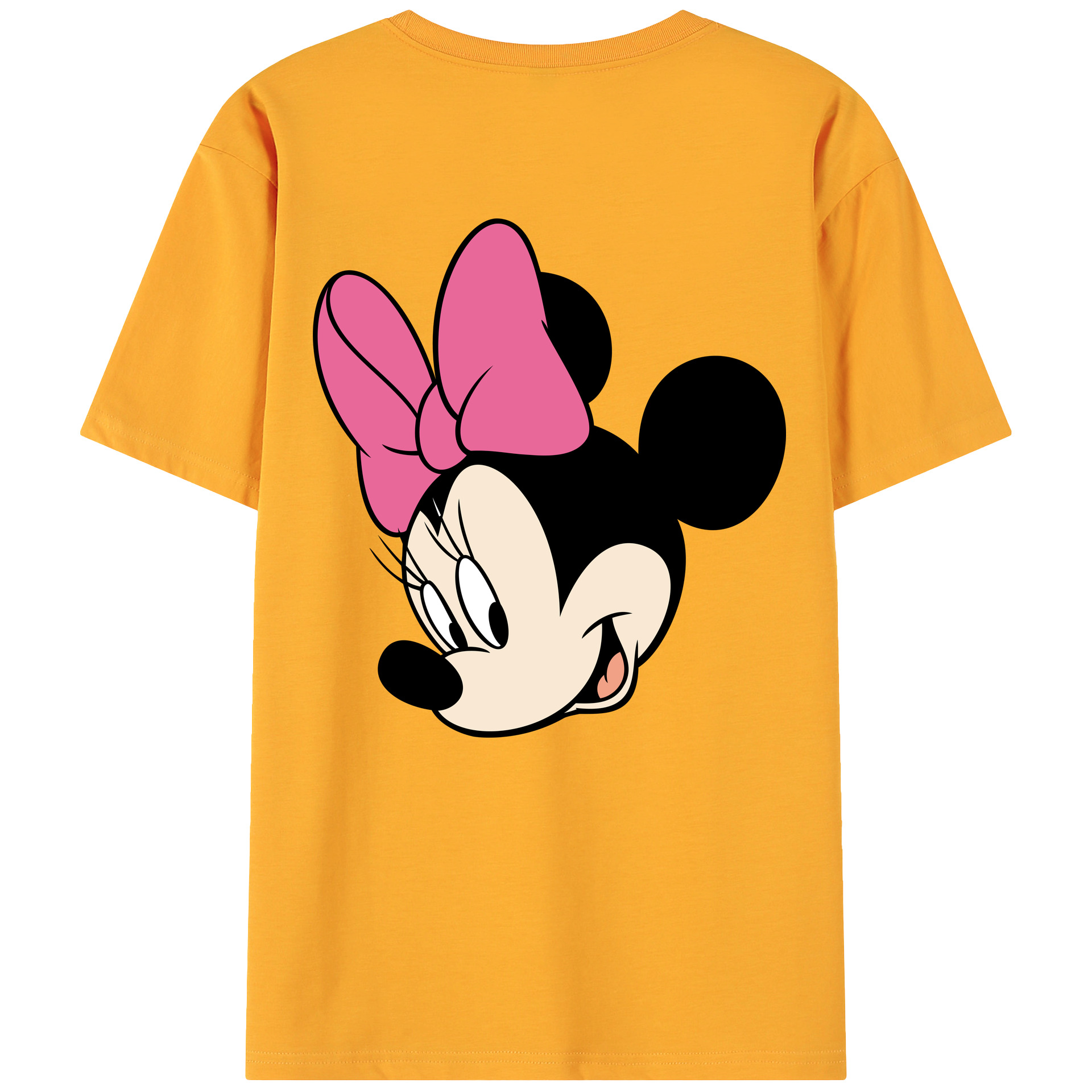 ミッキーマウス Mickey Mouse 綿100％ メンズ半袖Tシャツ（バックプリント） 通気性
