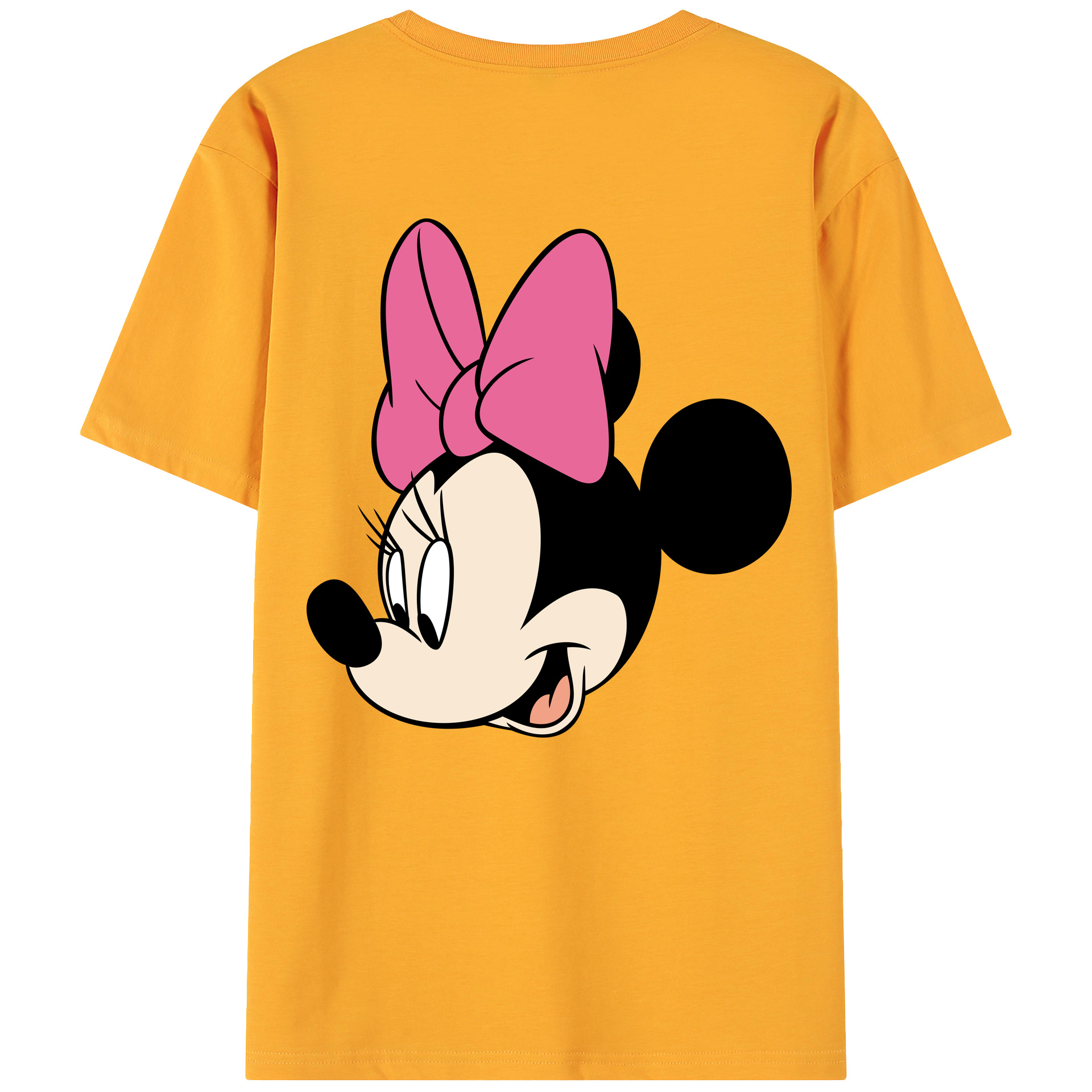 ミッキーマウス Mickey Mouse 綿100％ メンズ半袖Tシャツ（バックプリント） 通気性