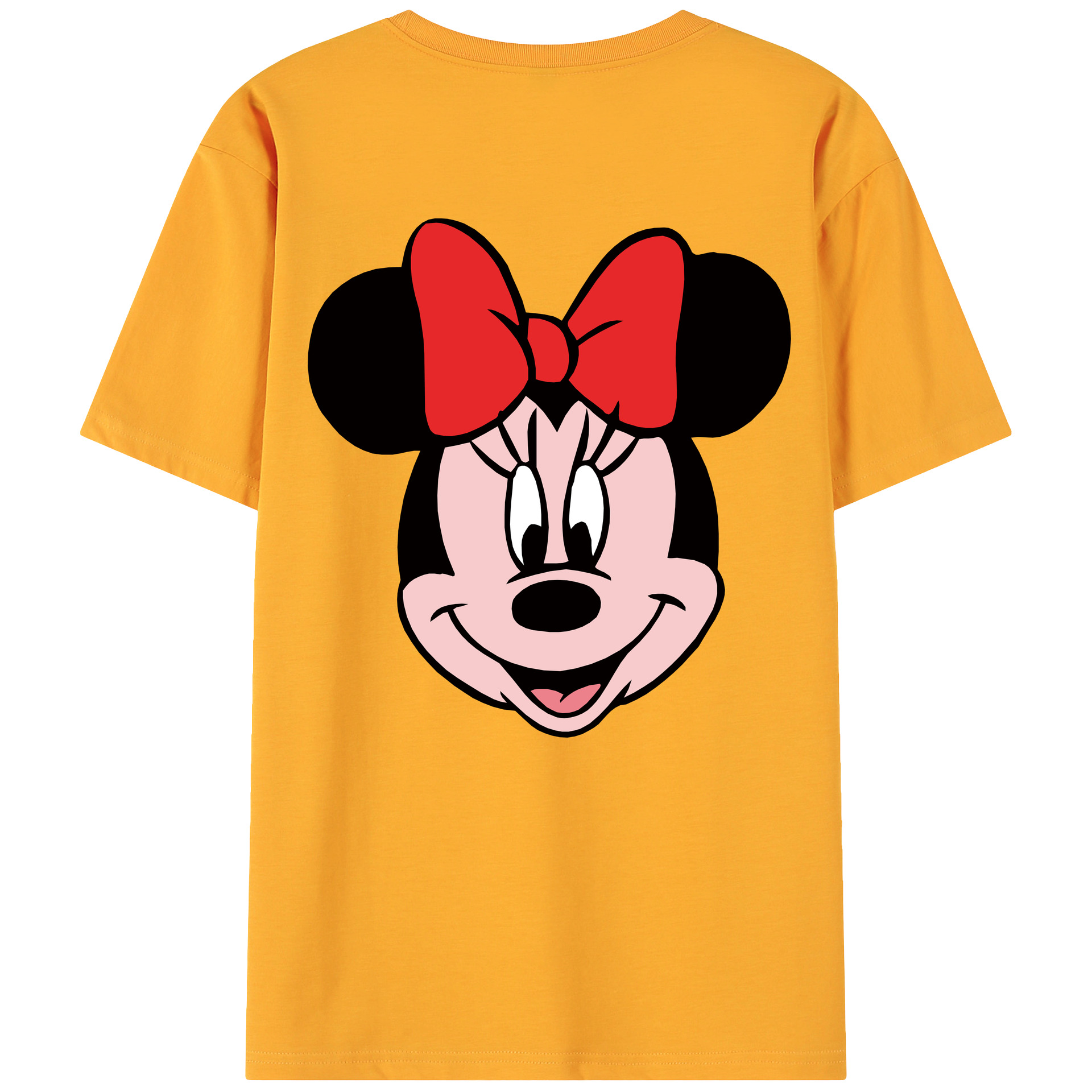 ミッキーマウス Mickey Mouse 綿100％ メンズ半袖Tシャツ（バックプリント） 通気性