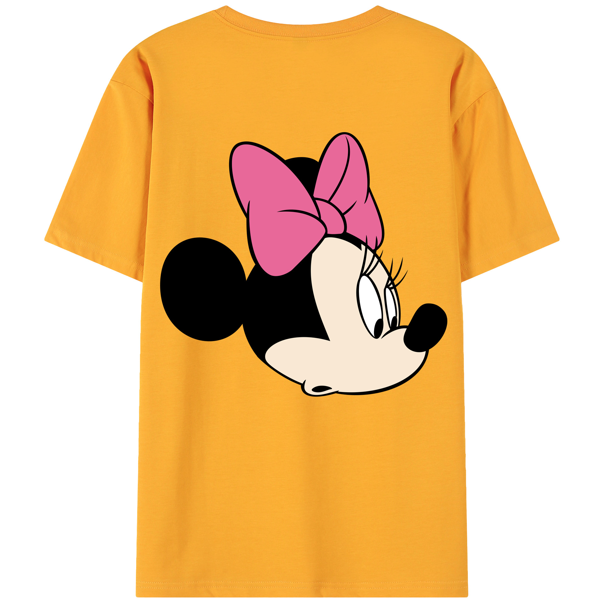 ミッキーマウス Mickey Mouse 綿100％ メンズ半袖Tシャツ（バックプリント） 通気性