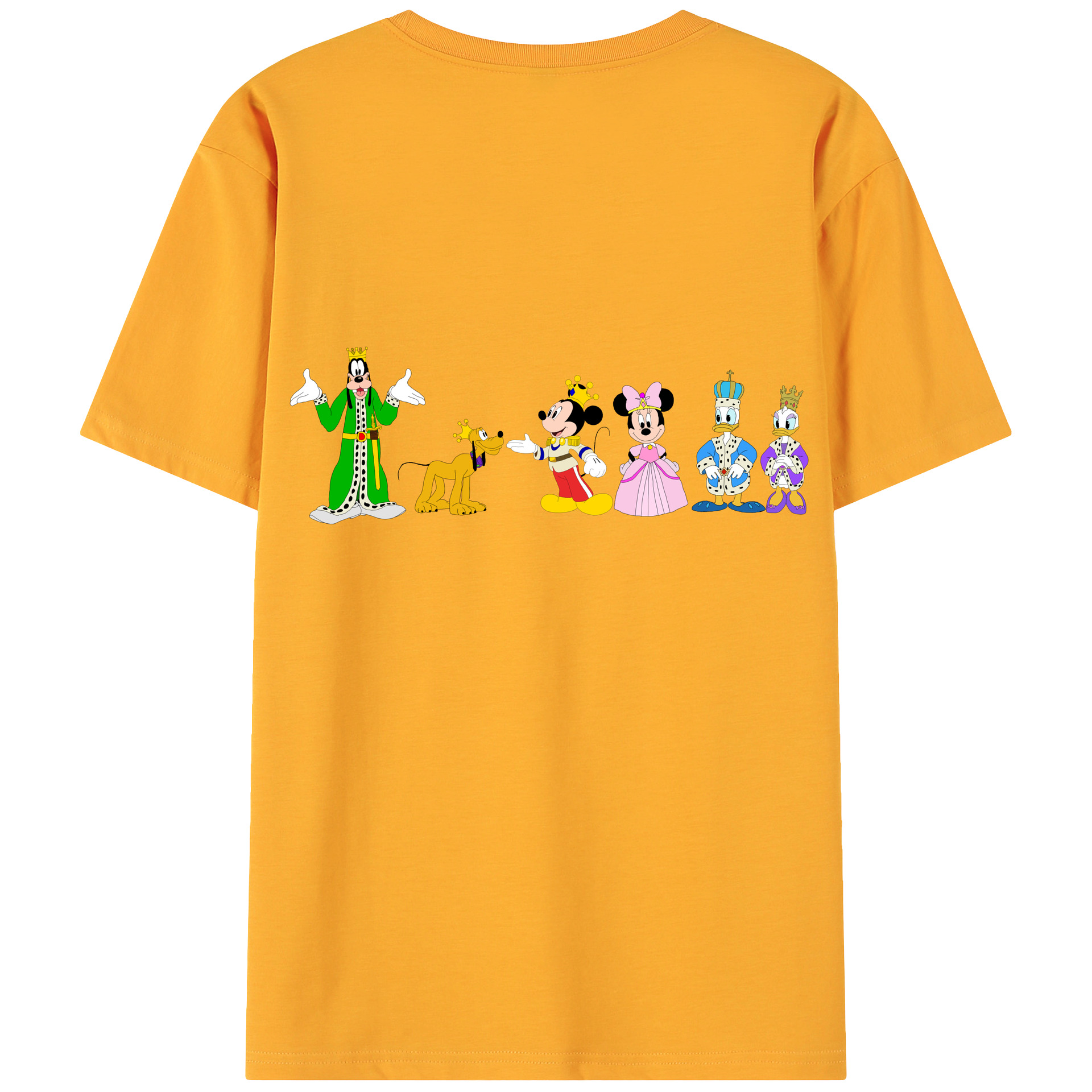 ミッキーマウス Mickey Mouse 綿100％ メンズ半袖Tシャツ（バックプリント） 通気性