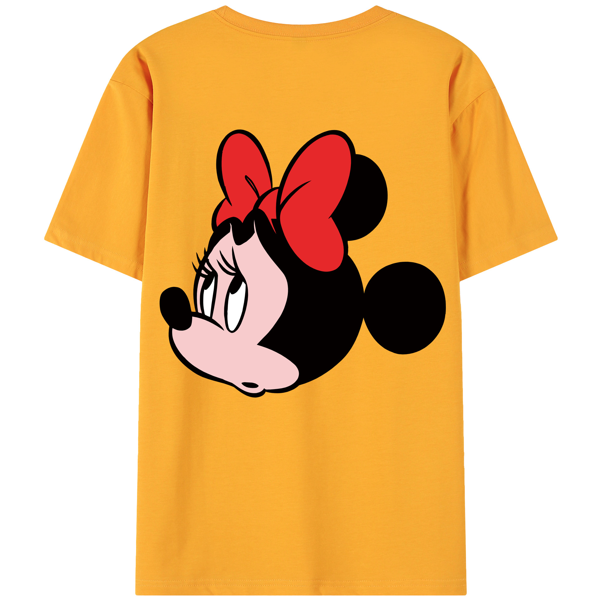 ミッキーマウス Mickey Mouse 綿100％ メンズ半袖Tシャツ（バックプリント） 通気性