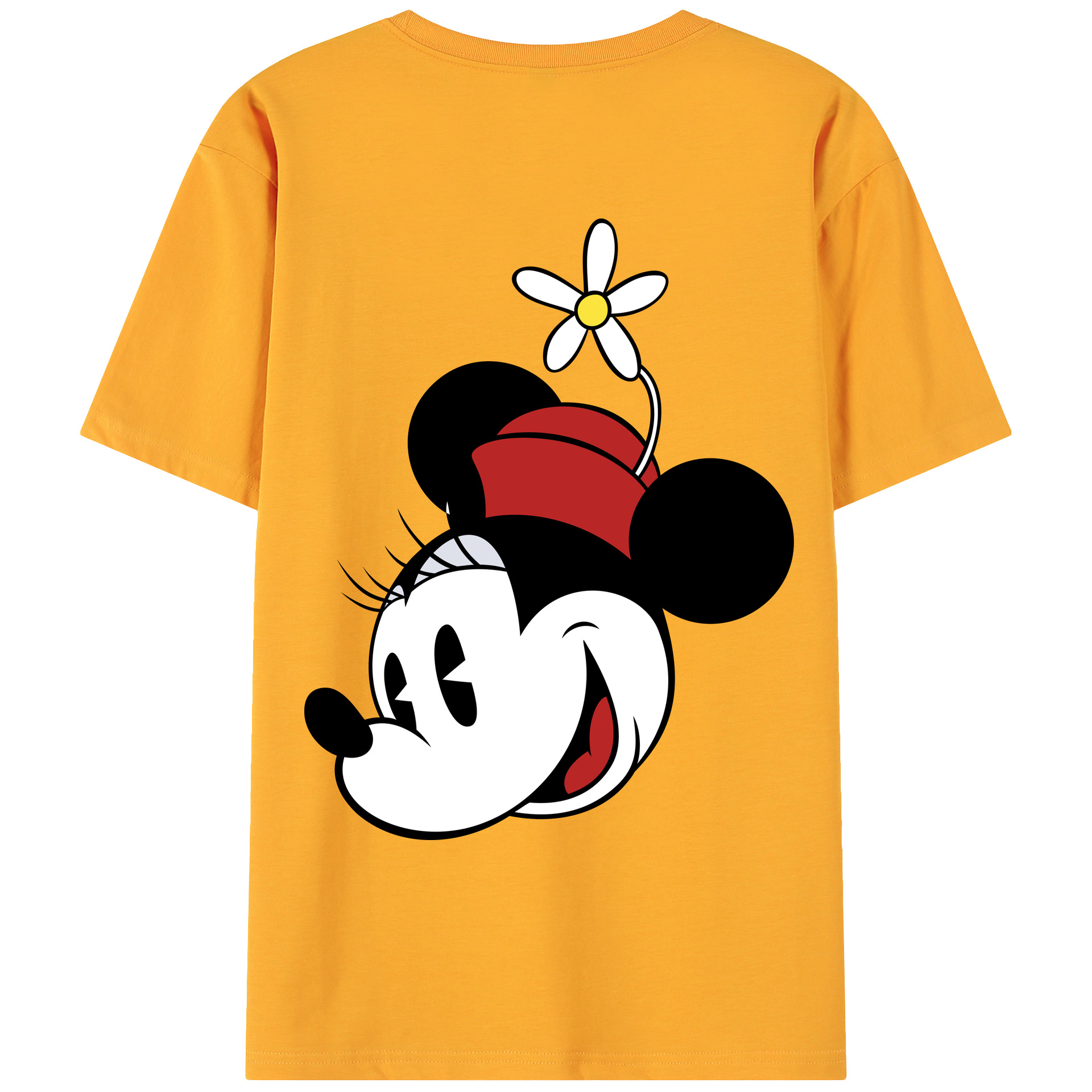 ミッキーマウス Mickey Mouse 綿100％ メンズ半袖Tシャツ（バックプリント） 通気性