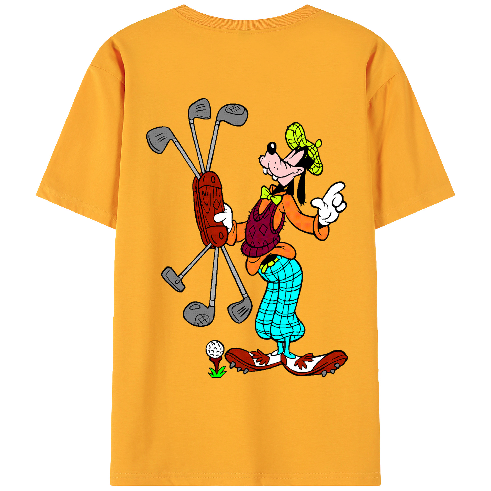 ミッキーマウス Mickey Mouse 綿100％ メンズ半袖Tシャツ（バックプリント） 通気性