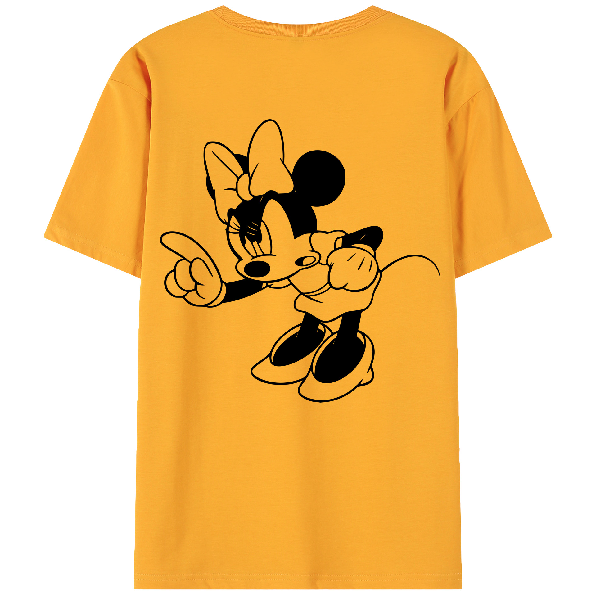 ミッキーマウス Mickey Mouse 綿100％ メンズ半袖Tシャツ（バックプリント） 通気性