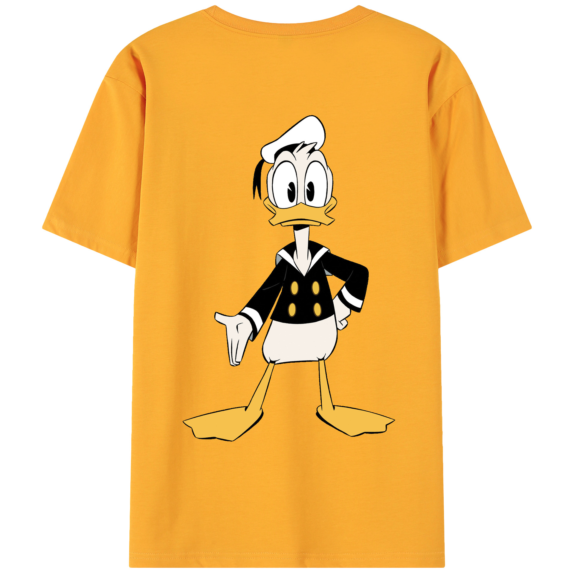ミッキーマウス Mickey Mouse 綿100％ メンズ半袖Tシャツ（バックプリント） 通気性