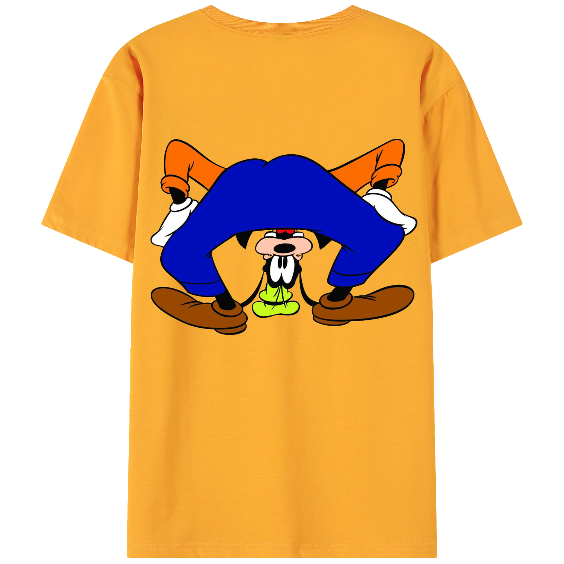 ミッキーマウス Mickey Mouse 綿100％ メンズ半袖Tシャツ（バックプリント） 通気性