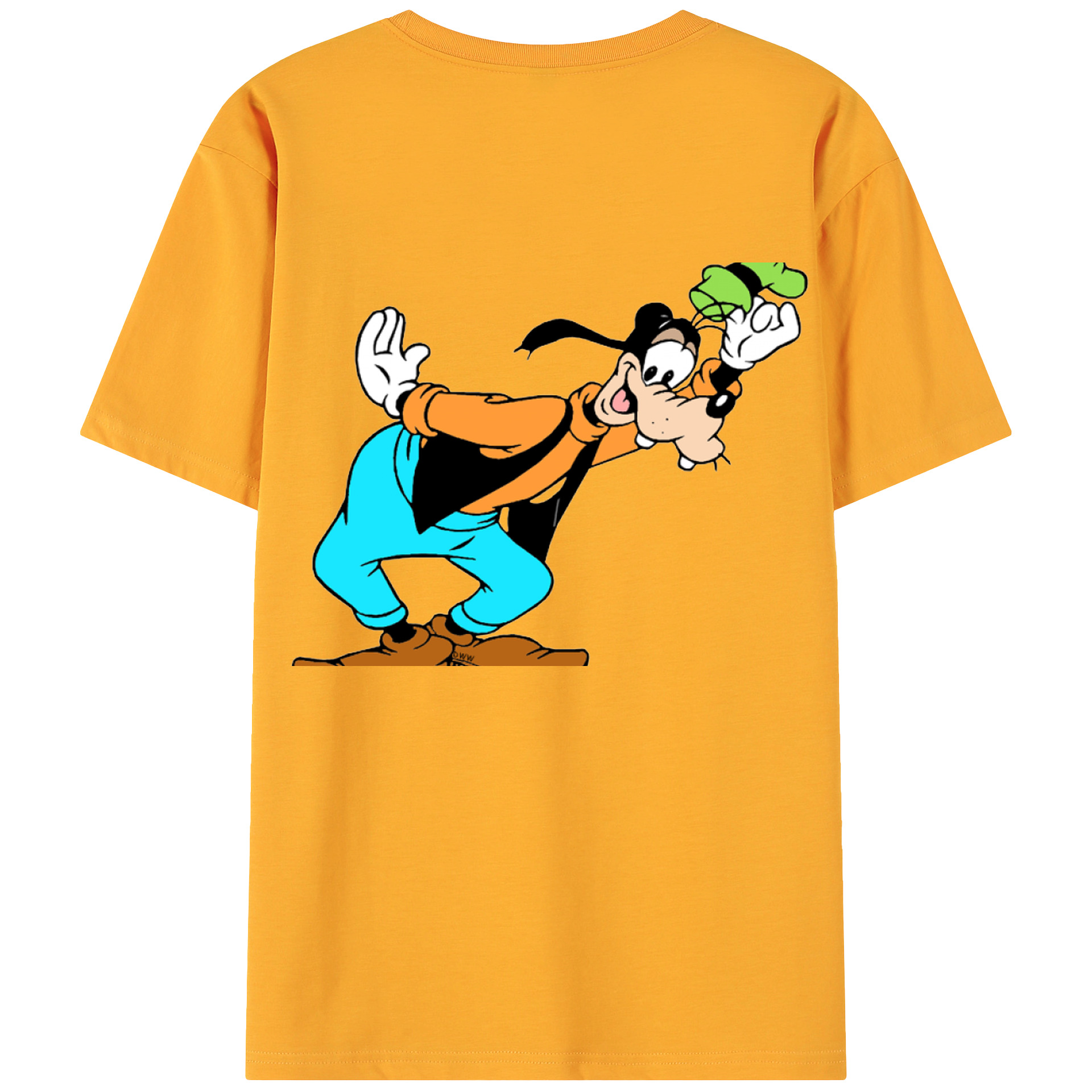 （画像用） ミッキーマウス Mickey Mouse 綿100％ メンズ半袖Tシャツ（バックプリント） 通気性