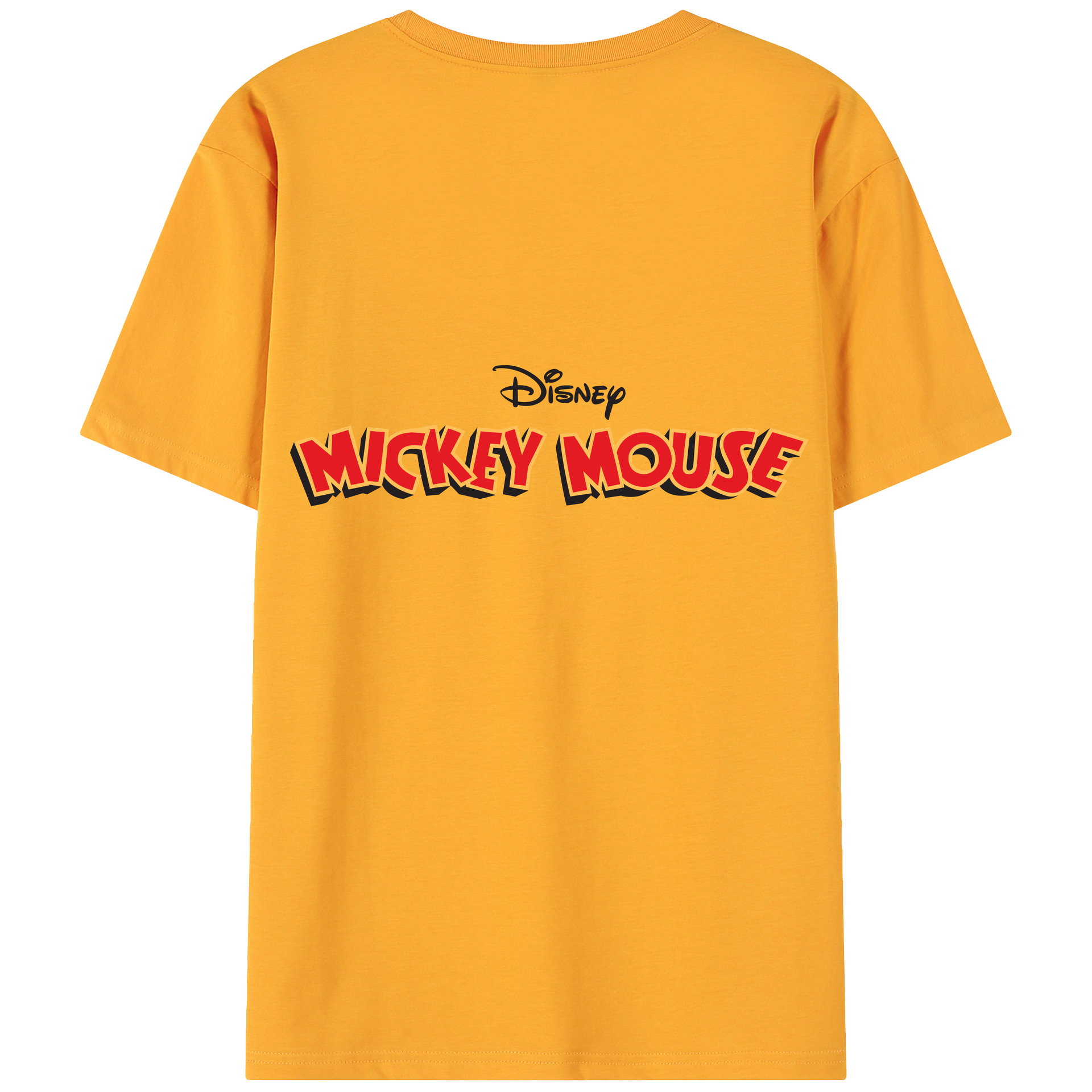 ミッキーマウス Mickey Mouse 綿100％ メンズ半袖Tシャツ（バックプリント） 通気性
