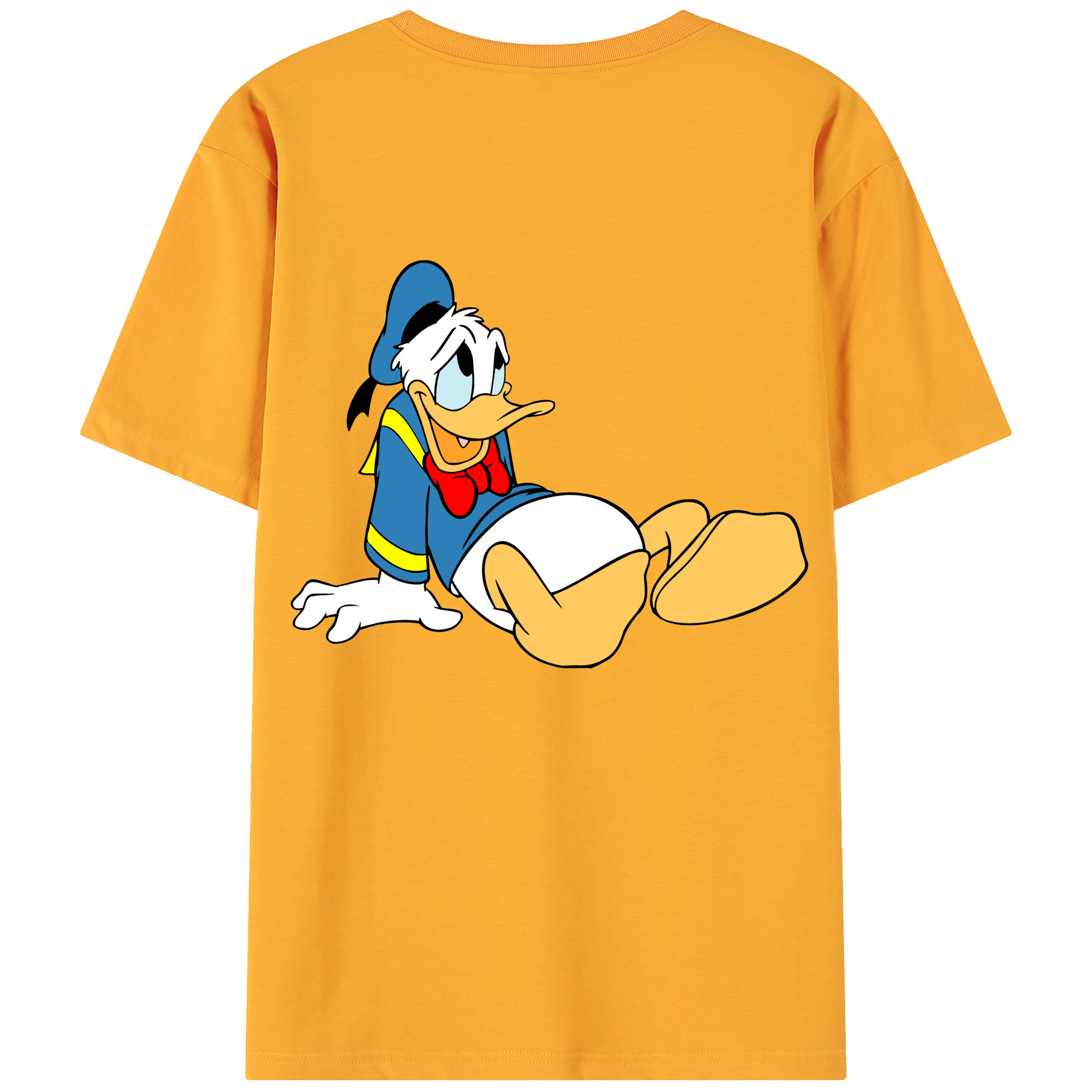 ミッキーマウス Mickey Mouse 綿100％ メンズ半袖Tシャツ（バックプリント） 通気性