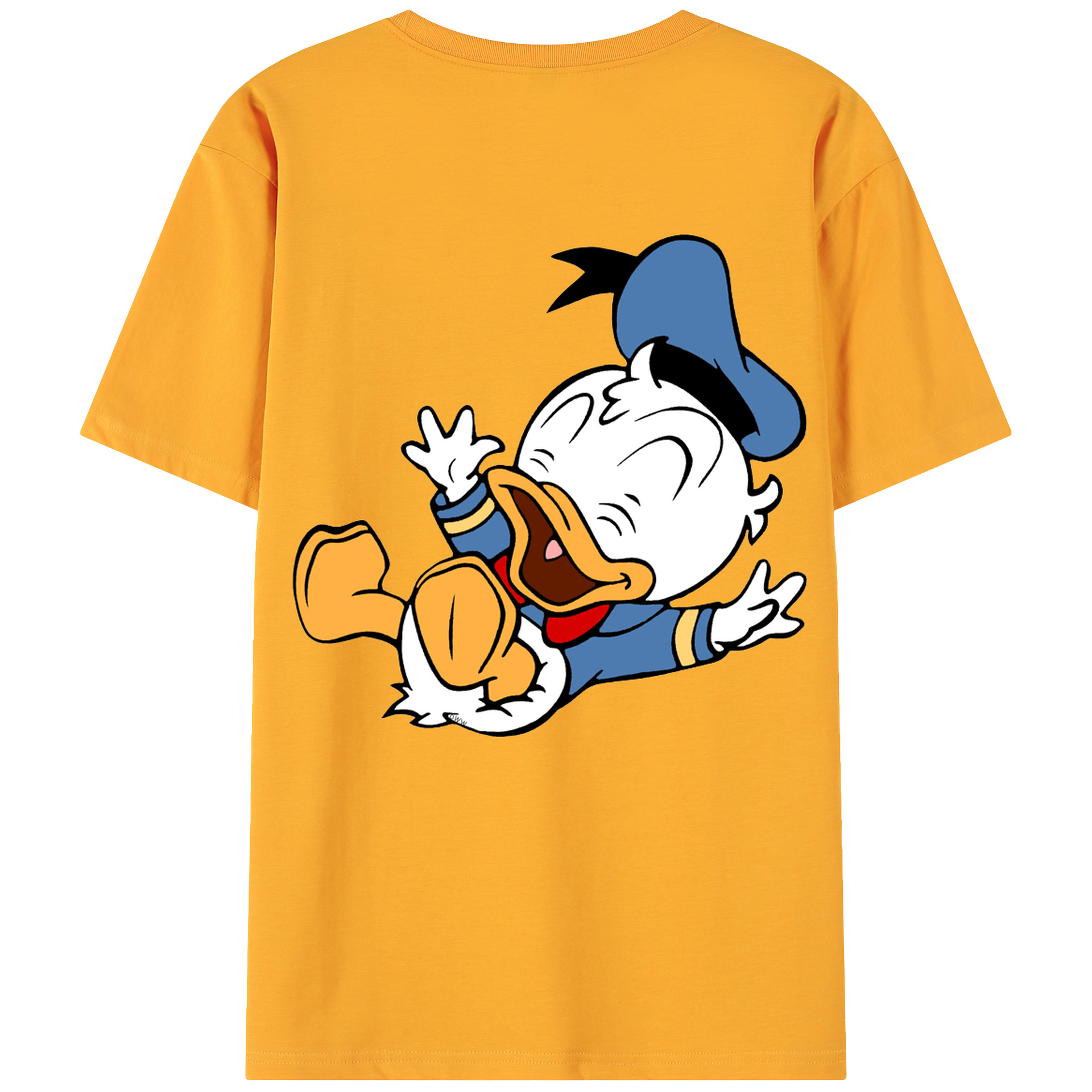 ミッキーマウス Mickey Mouse 綿100％ メンズ半袖Tシャツ（バックプリント） 通気性