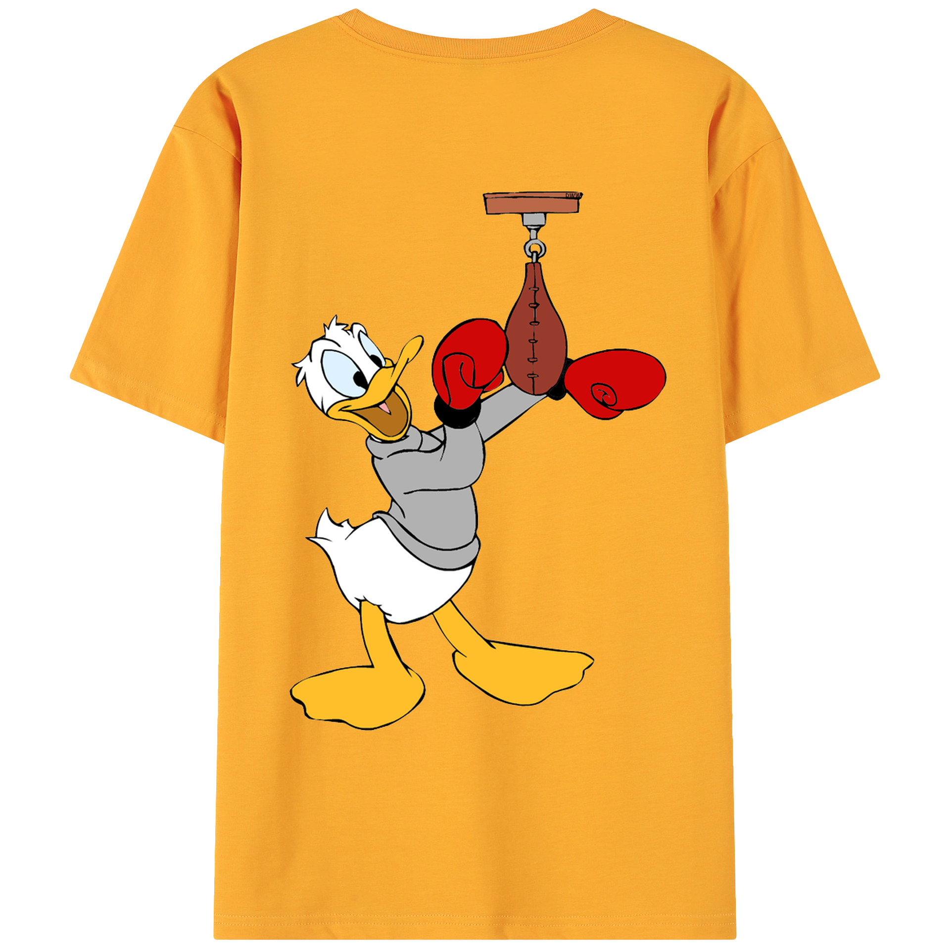 ミッキーマウス Mickey Mouse 綿100％ メンズ半袖Tシャツ（バックプリント） 通気性