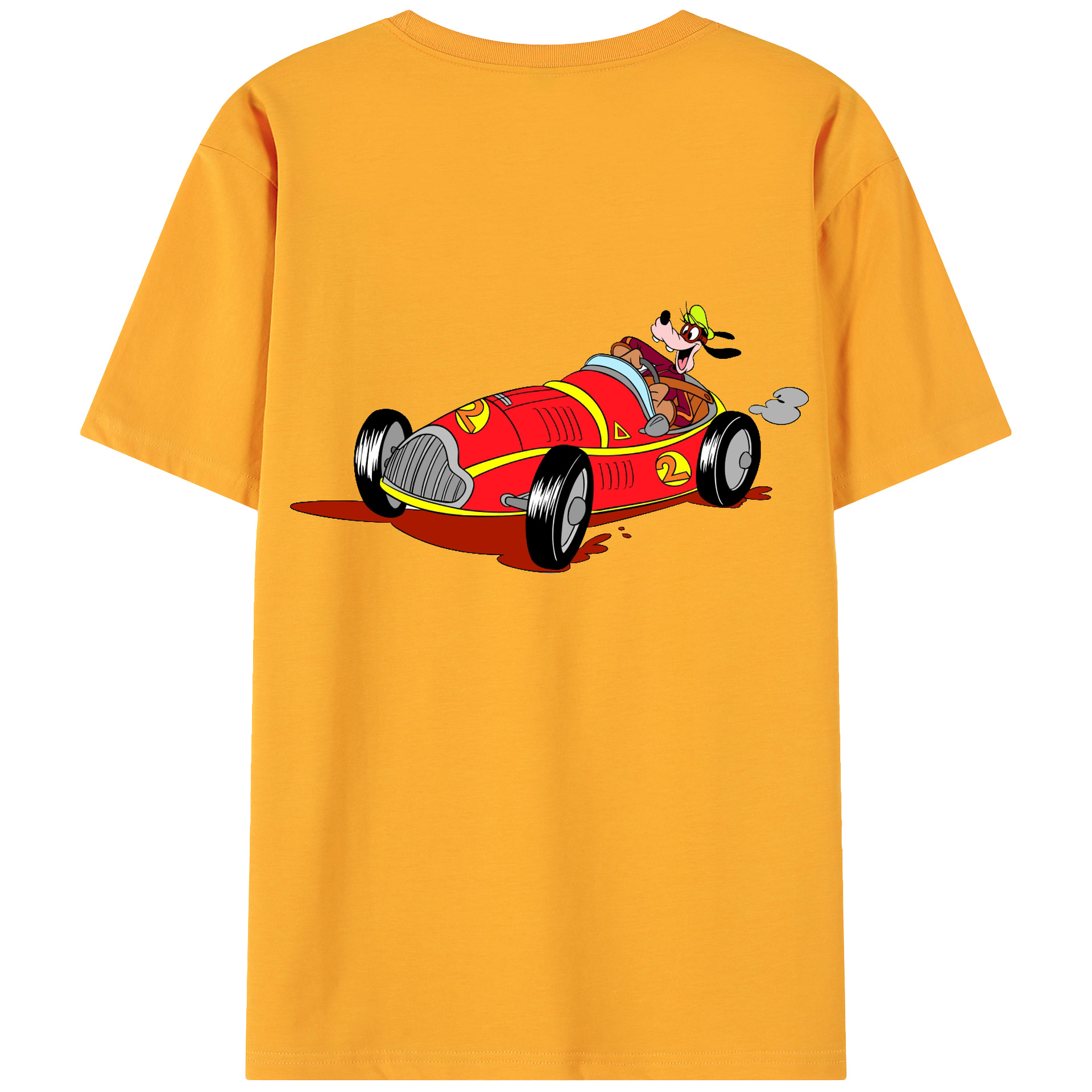 ミッキーマウス Mickey Mouse 綿100％ メンズ半袖Tシャツ（バックプリント） 通気性